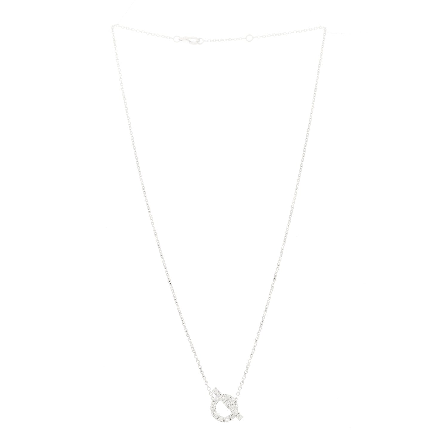 18K White Gold Diamond Finesse Pendant Necklace