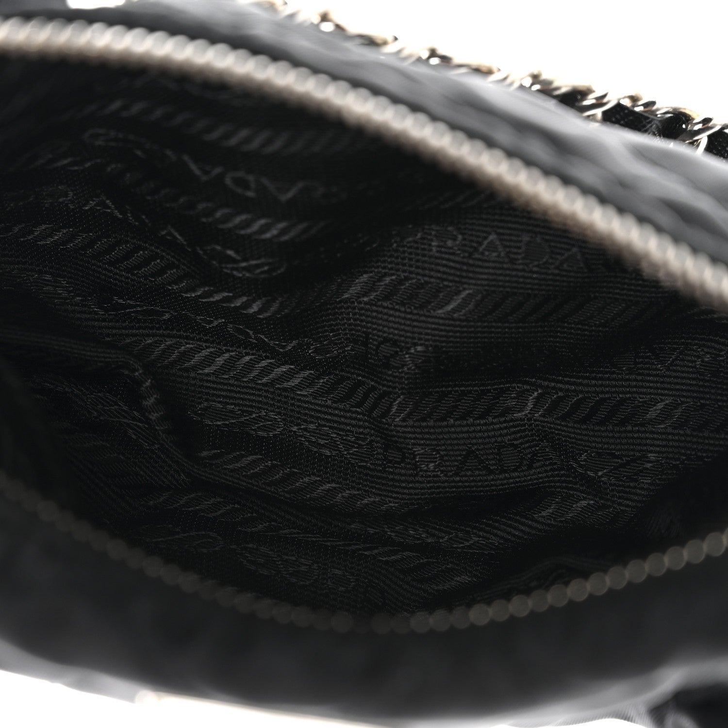 Tessuto Nylon Saffiano Impunturato Quilted Barrel Pochette Black
