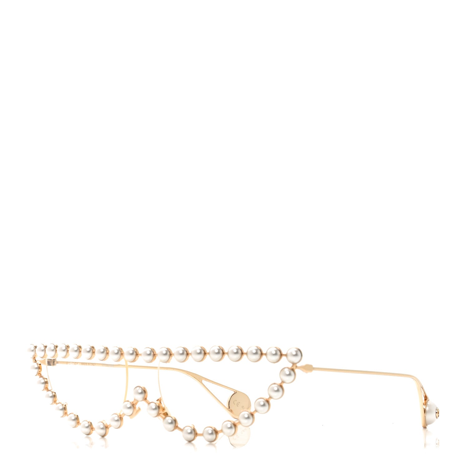 Metal Pearl Cat Eye Sunglasses GG0364S Gold
