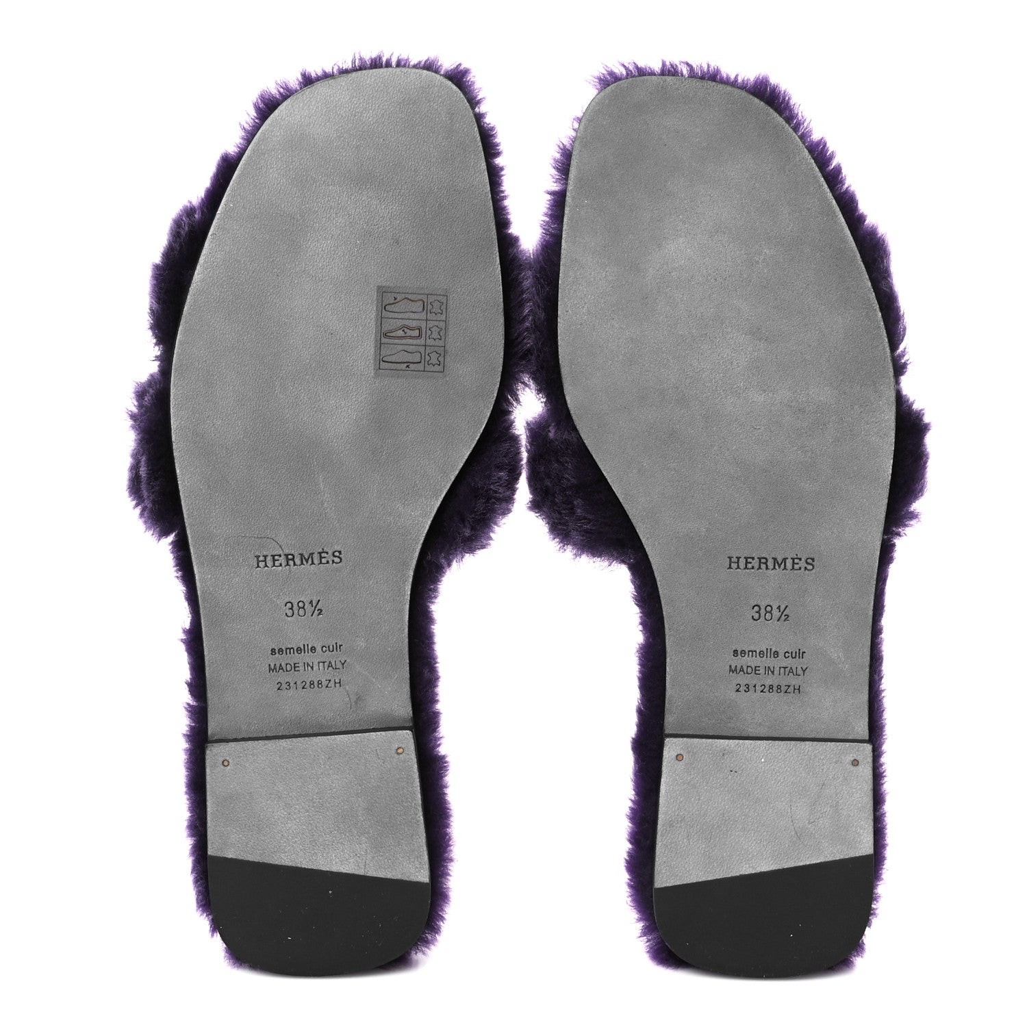 Woolskin Oran Sandals 38.5 Violet Fonce