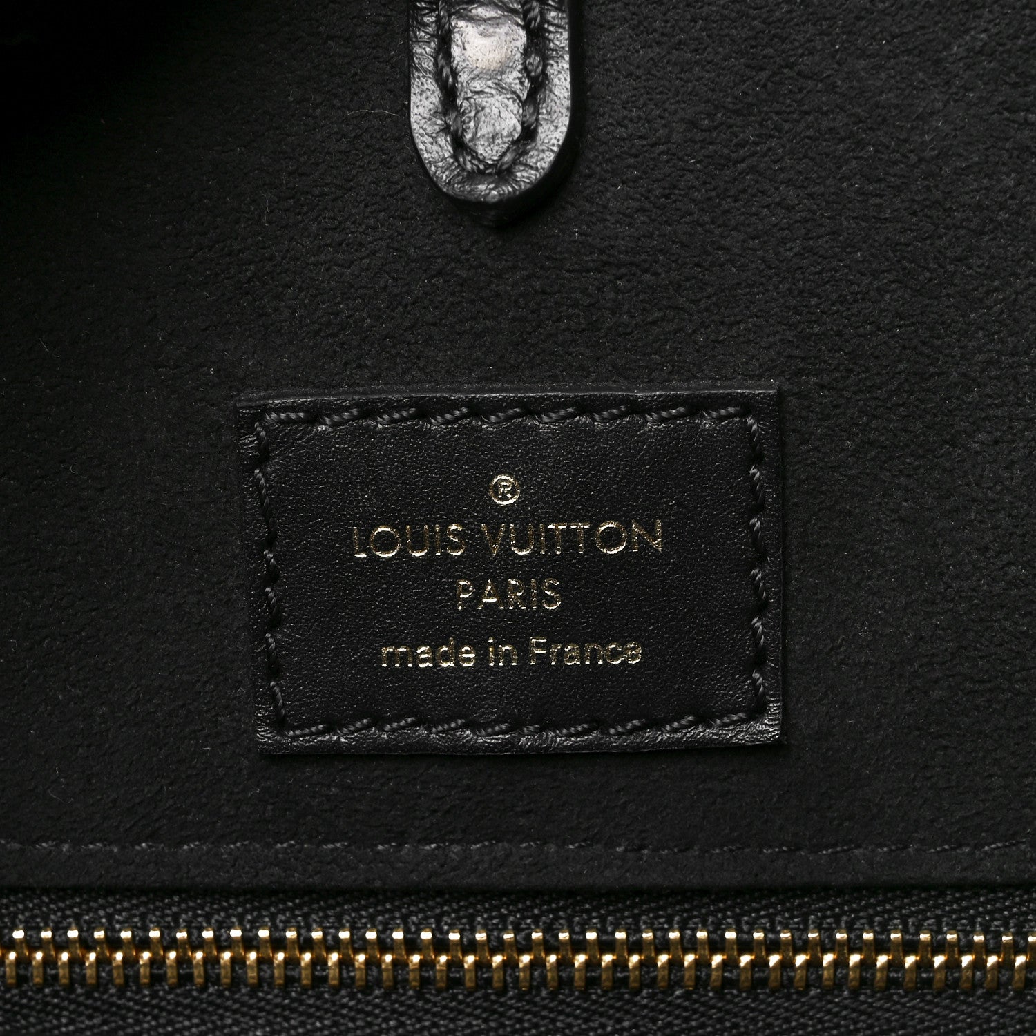 Calfskin Monogram Fold Tote MM Black Wine Cream