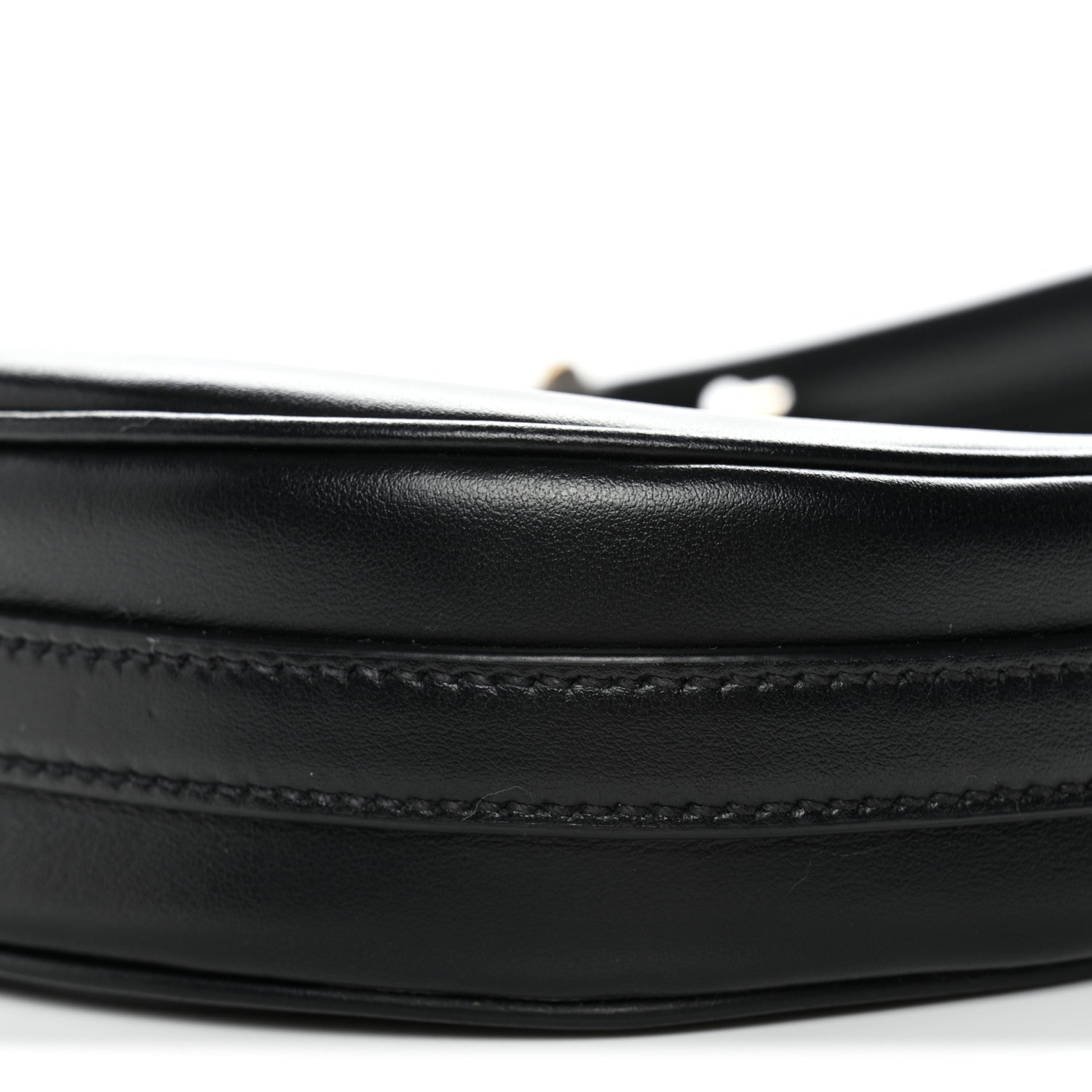 Soft Calfskin Arque Shoulder Bag Black