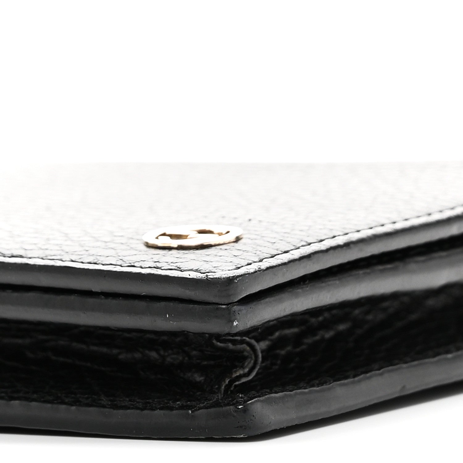 Dollar Calfskin Medium Betty Chain Wallet Black