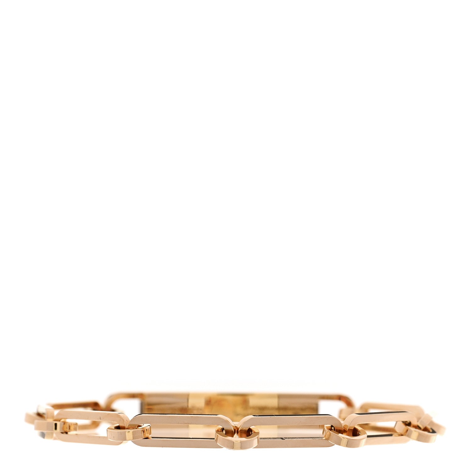 18K Yellow Gold Diamond Pave PM Kelly Chaine Bracelet SH