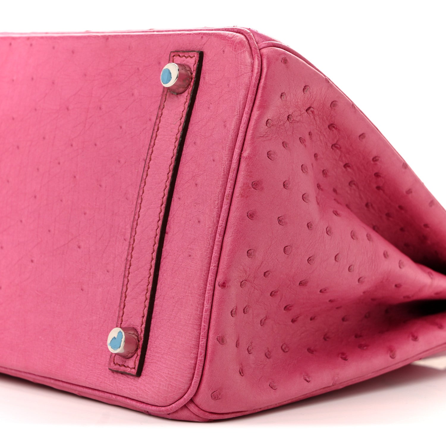 Ostrich Birkin 30 Rose Pourpre
