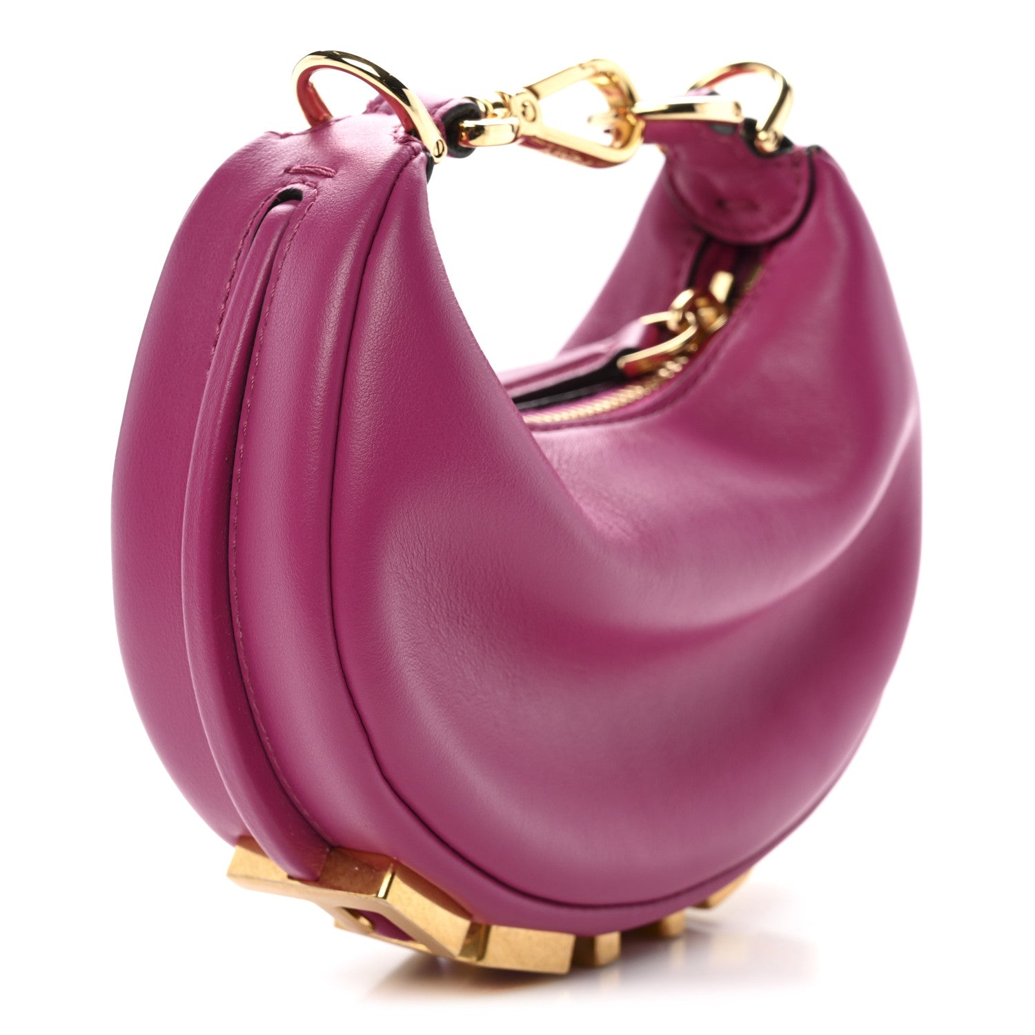 Vitello Grace New Matte Nano Fendigraphy Hobo Charm Ciclamino Pilar