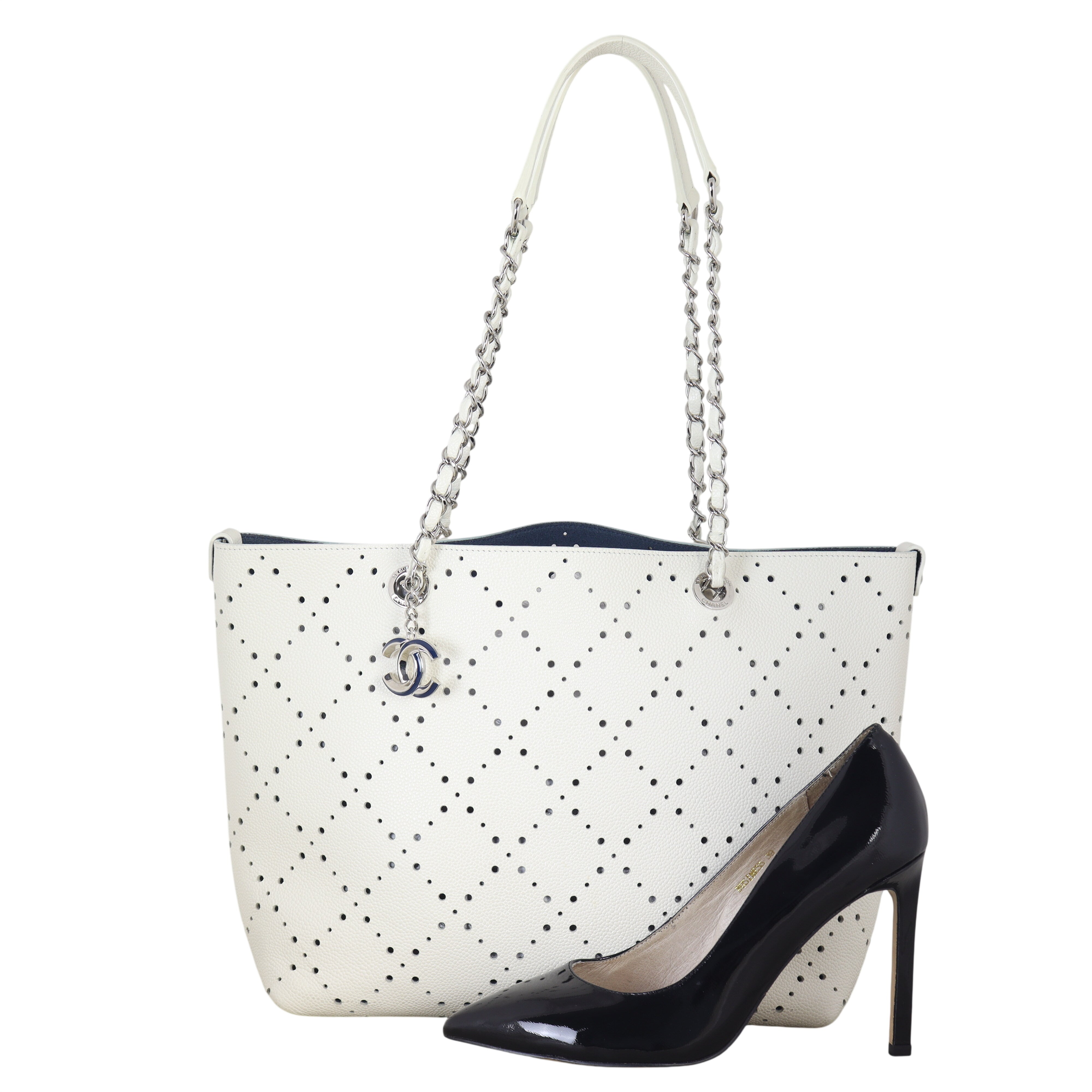 Chanel CC Perforated Shopping Tote