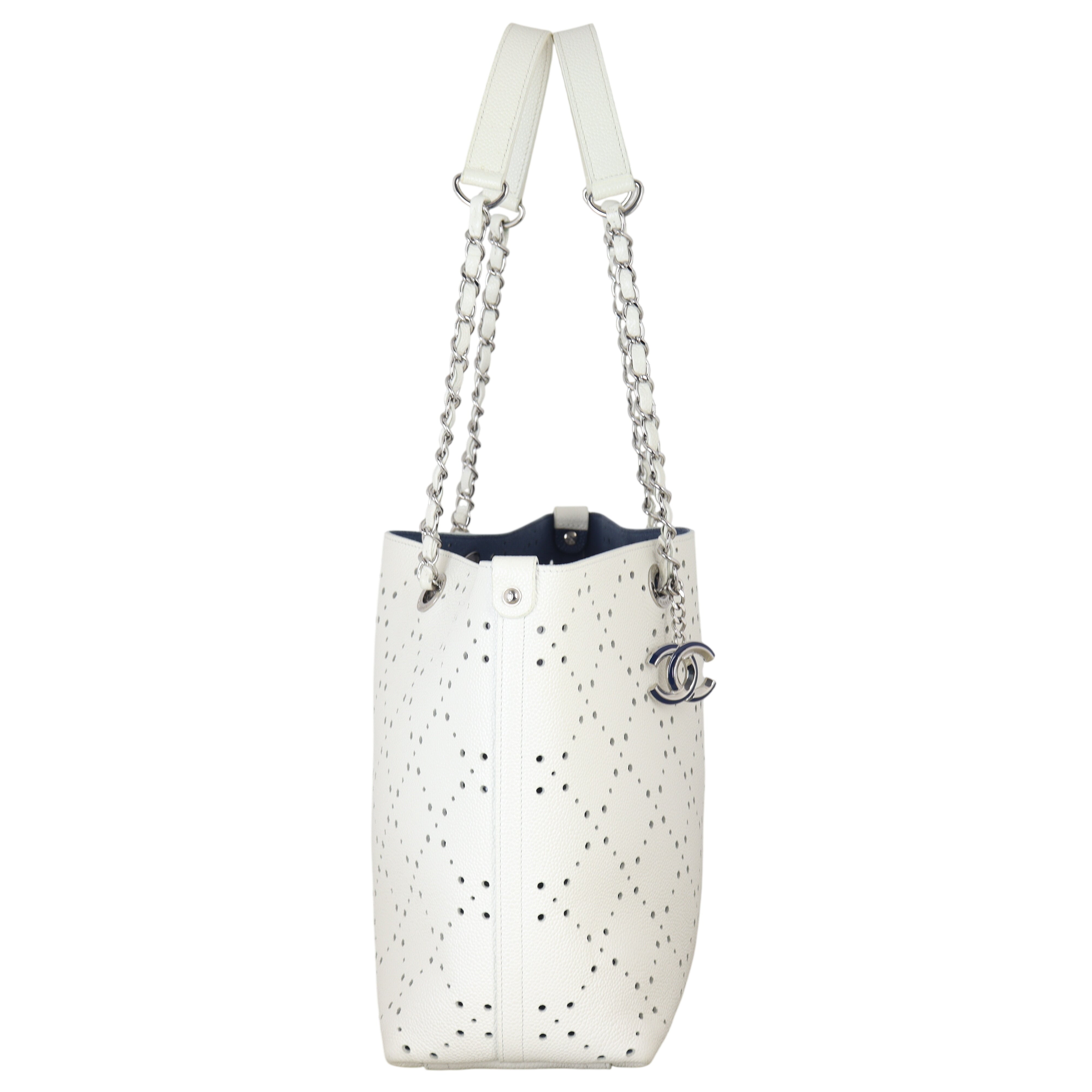 Chanel CC Perforated Shopping Tote
