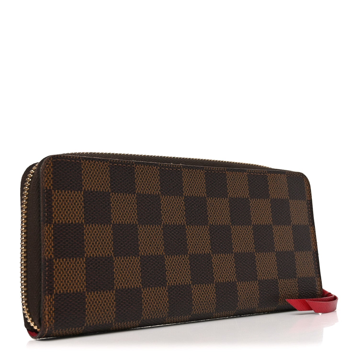 Damier Ebene Clemence Wallet Cherry