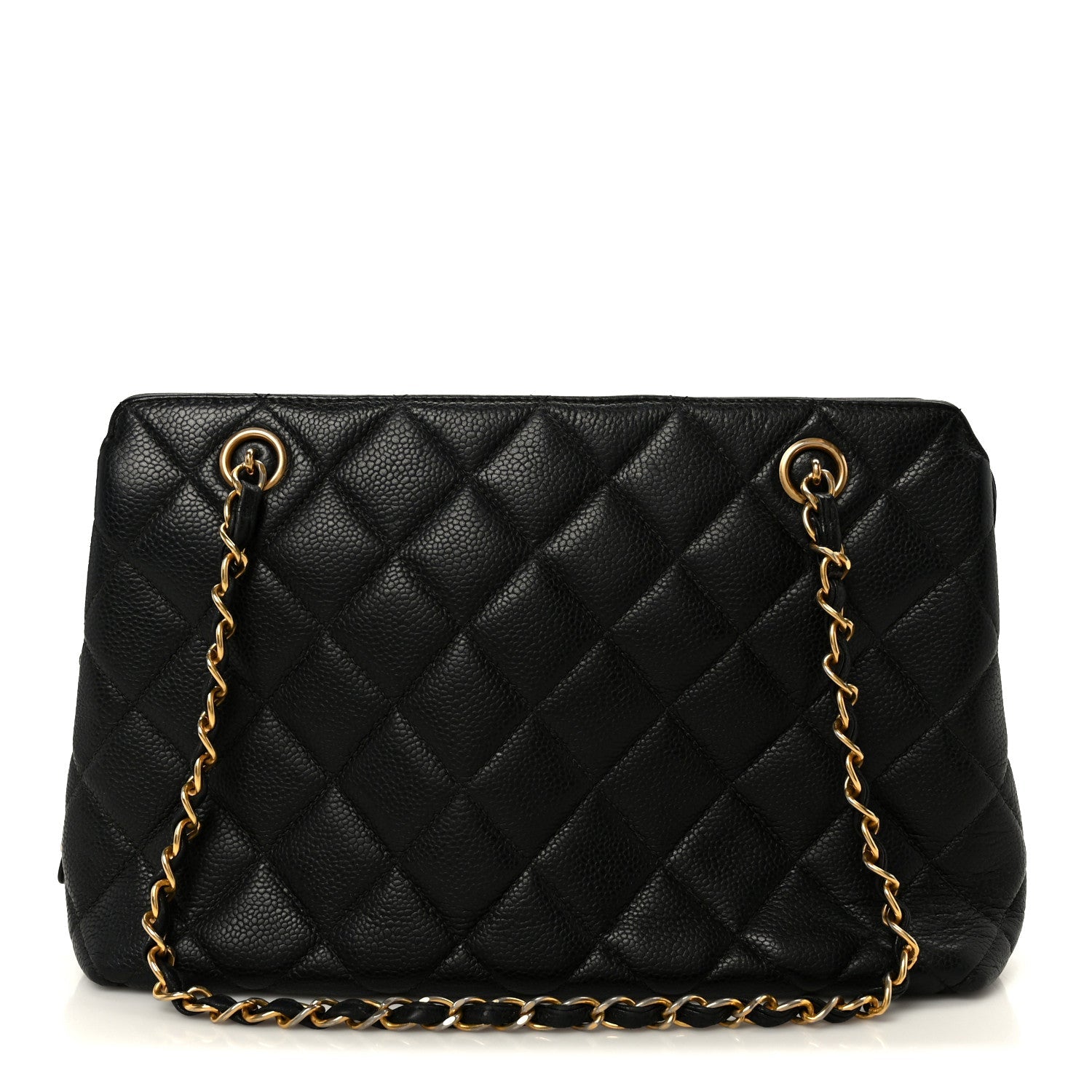 Caviar Quilted Shoulder Bag Black