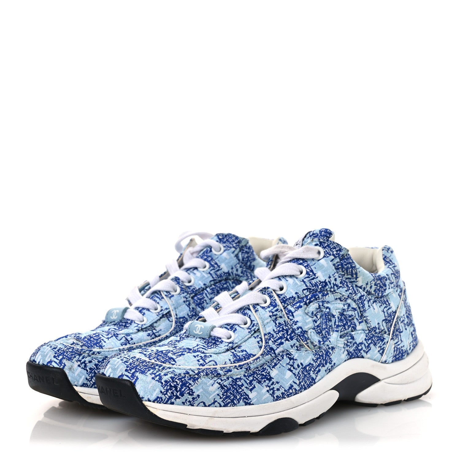 Tweed CC Sneakers 36.5 Blue White