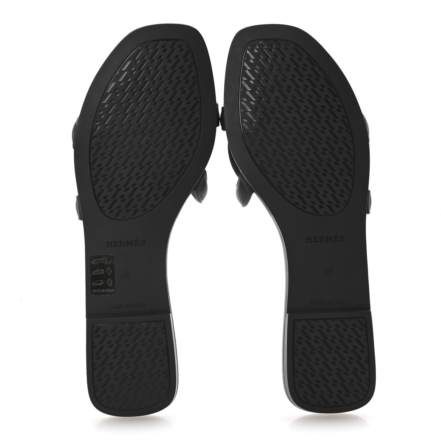 Rubber Aloha Sandals 39 Black