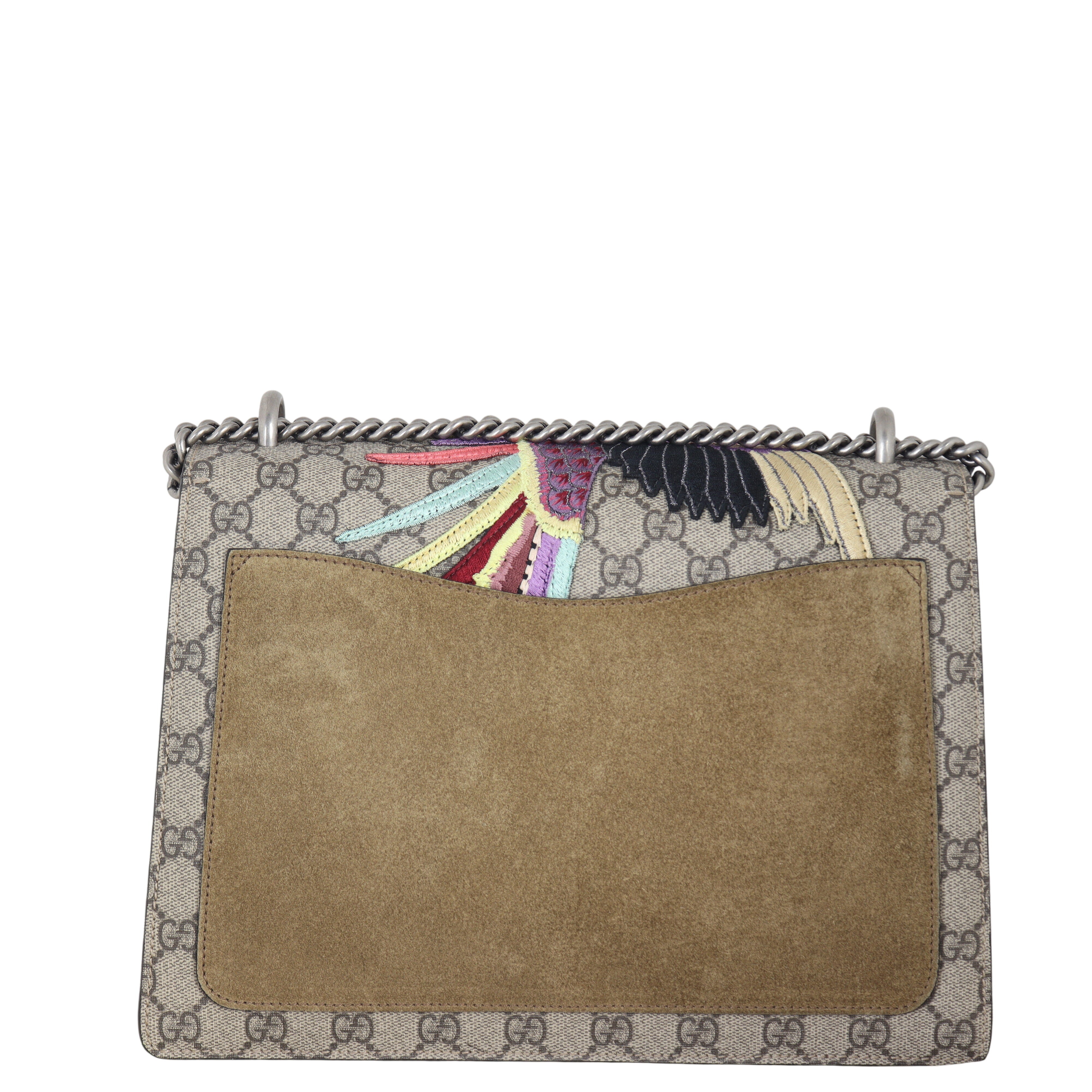 Gucci Dionysus GG Supreme Bird Embroidered Medium Shoulder Bag