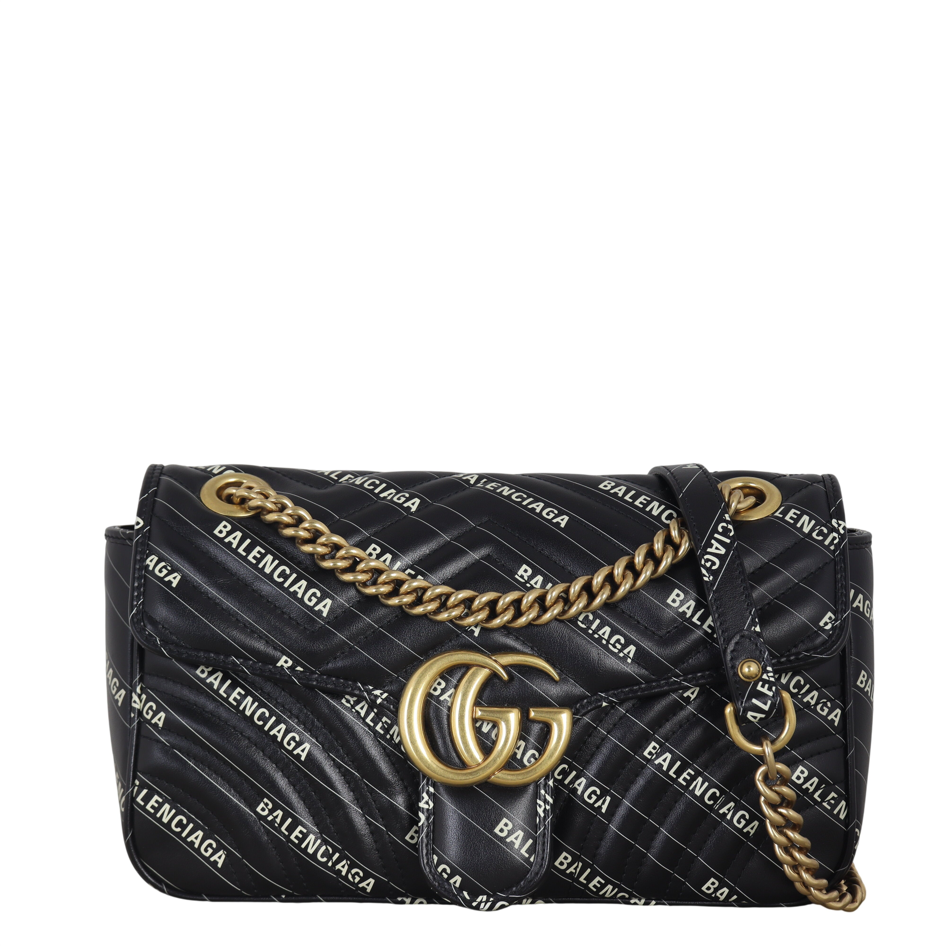 Gucci x Balenciaga The Hacker Project GG Marmont Matelasse Small Shoulder Bag