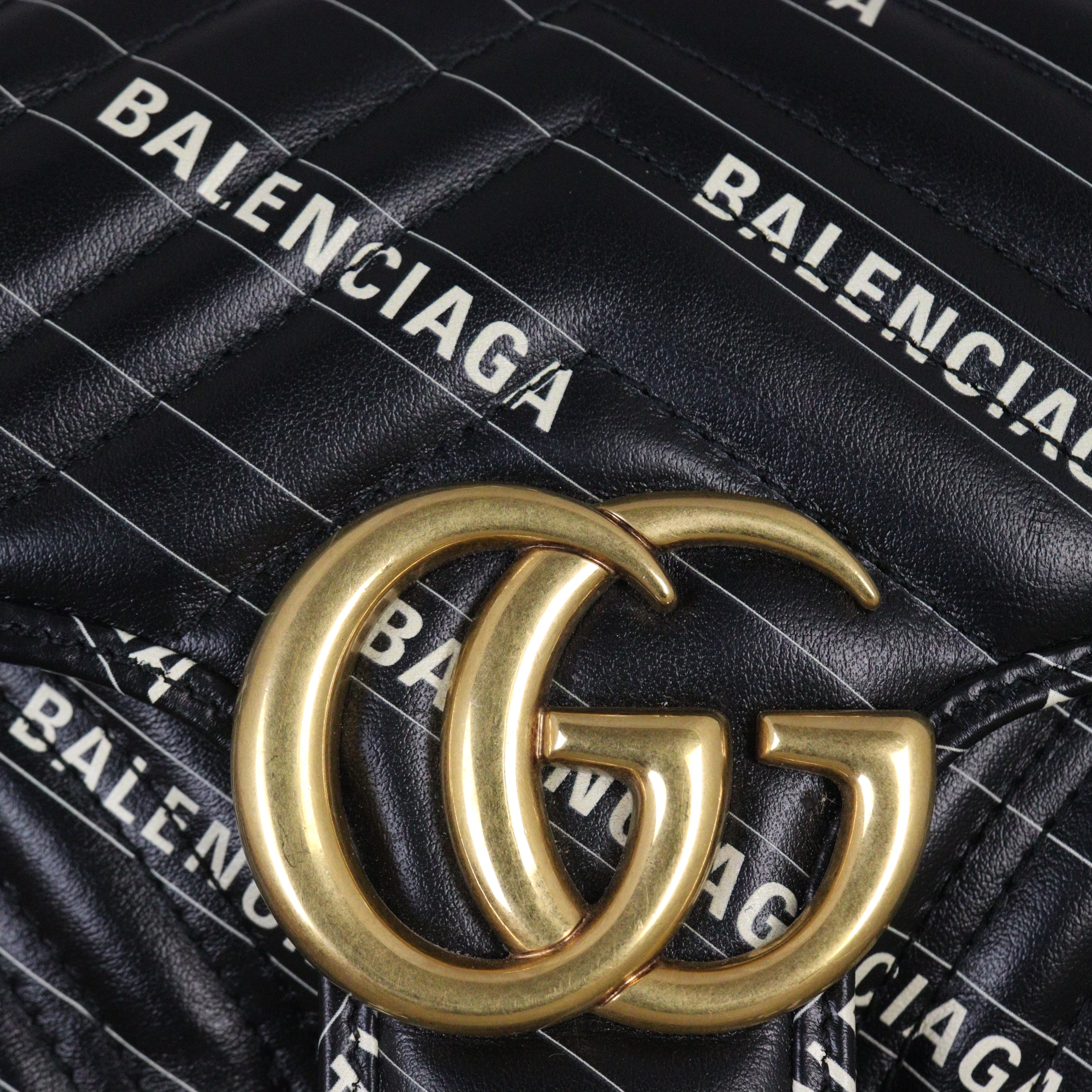 Gucci x Balenciaga The Hacker Project GG Marmont Matelasse Small Shoulder Bag