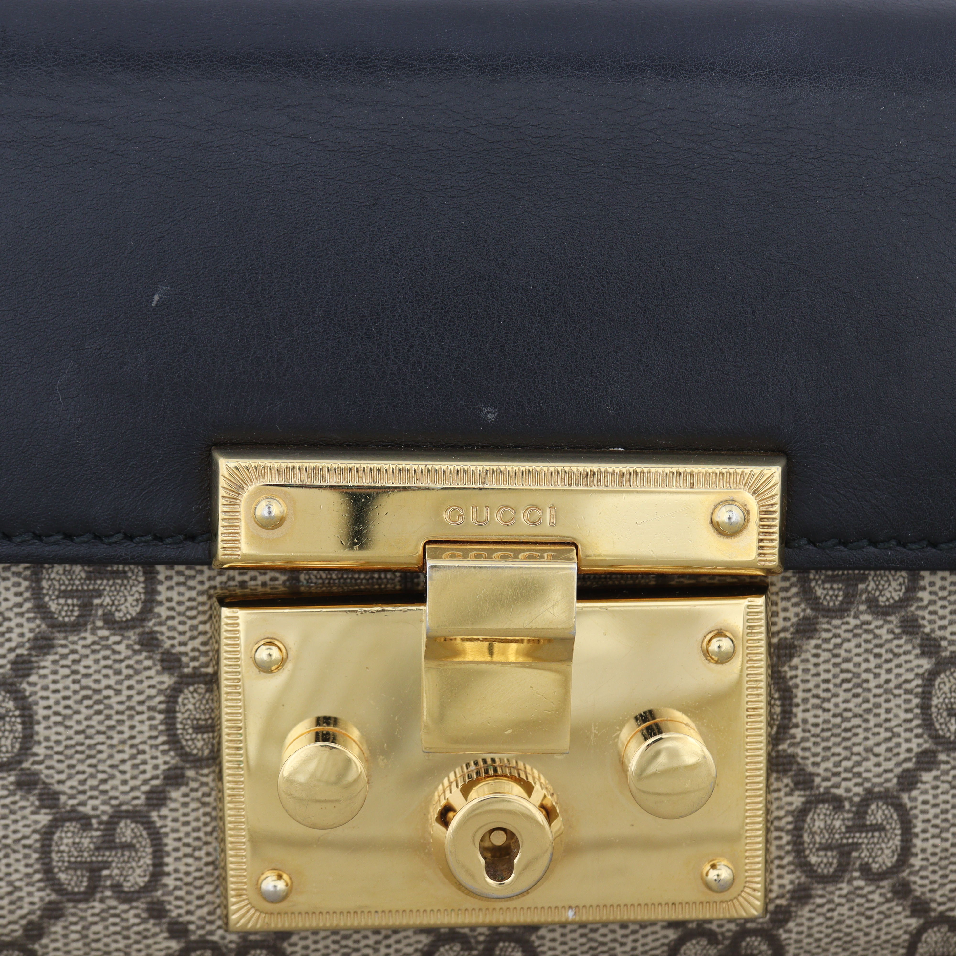 Gucci GG Supreme Padlock Small Shoulder Bag