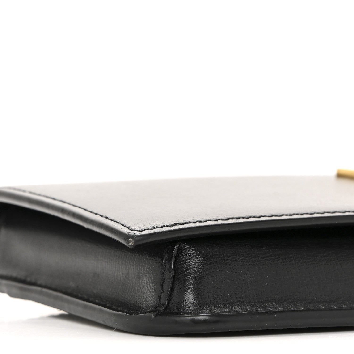 Smooth Calfskin Monogram Phone Holder Crossbody Black