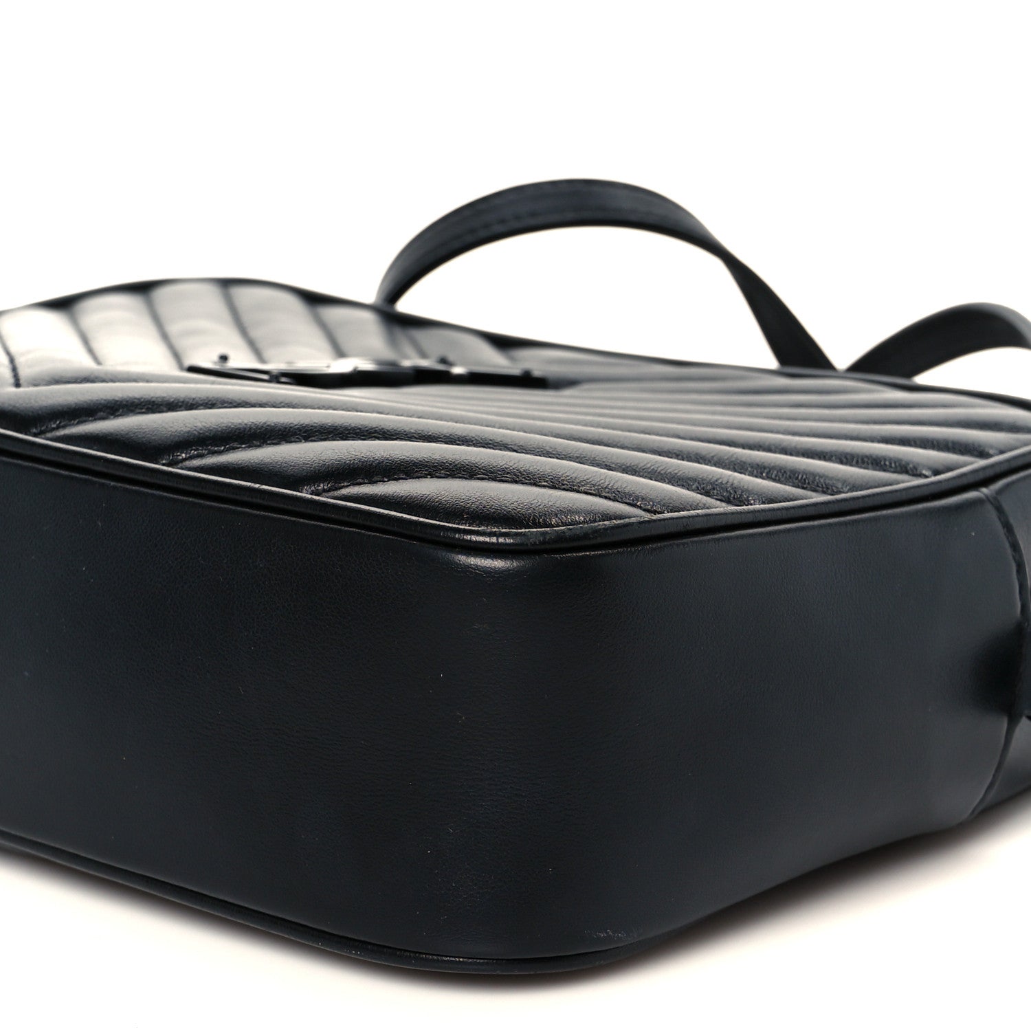 Calfskin Matelasse Monogram Monochrome Lou Camera Bag Black