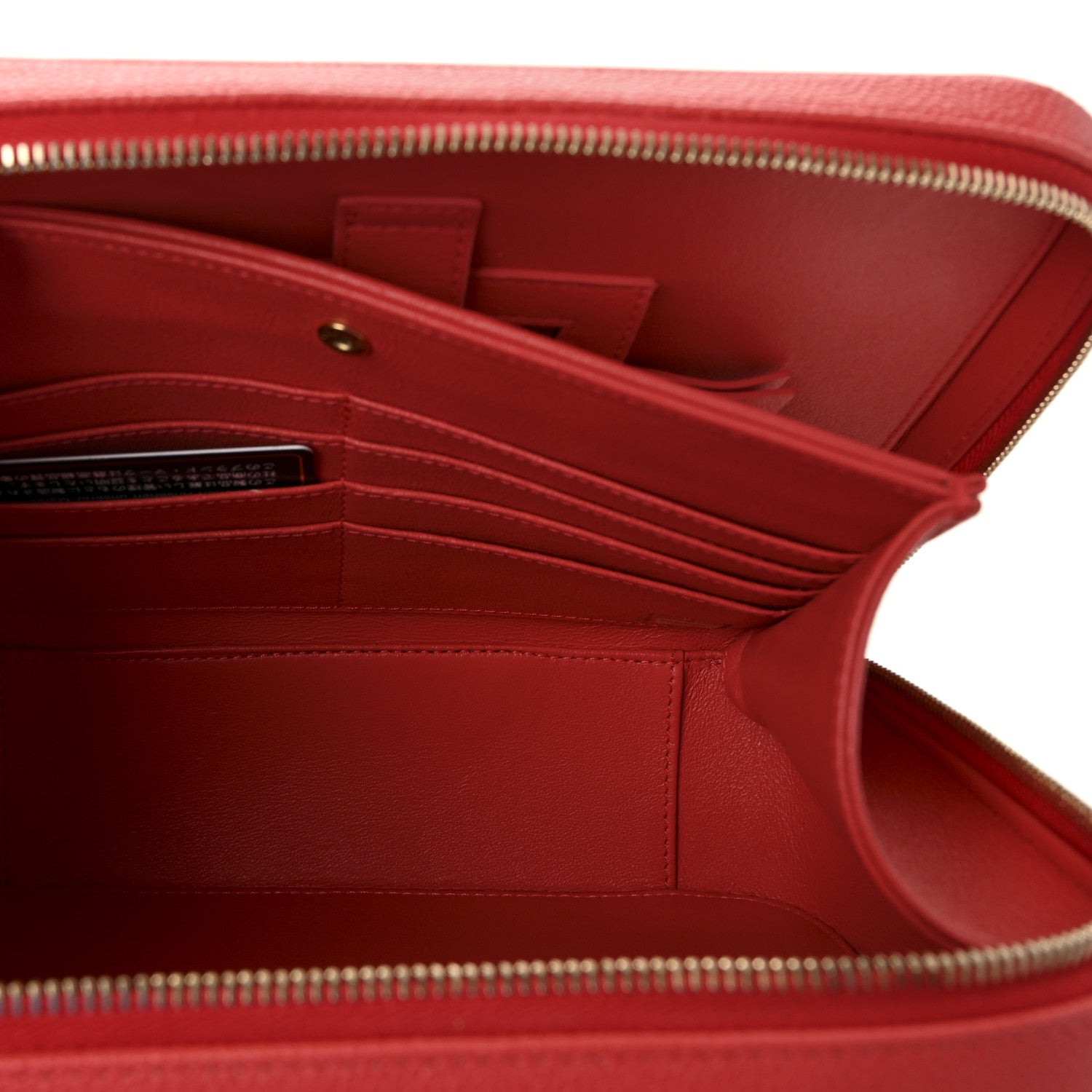 Caviar Quilted Large CC Filigree Vanity Case Coral