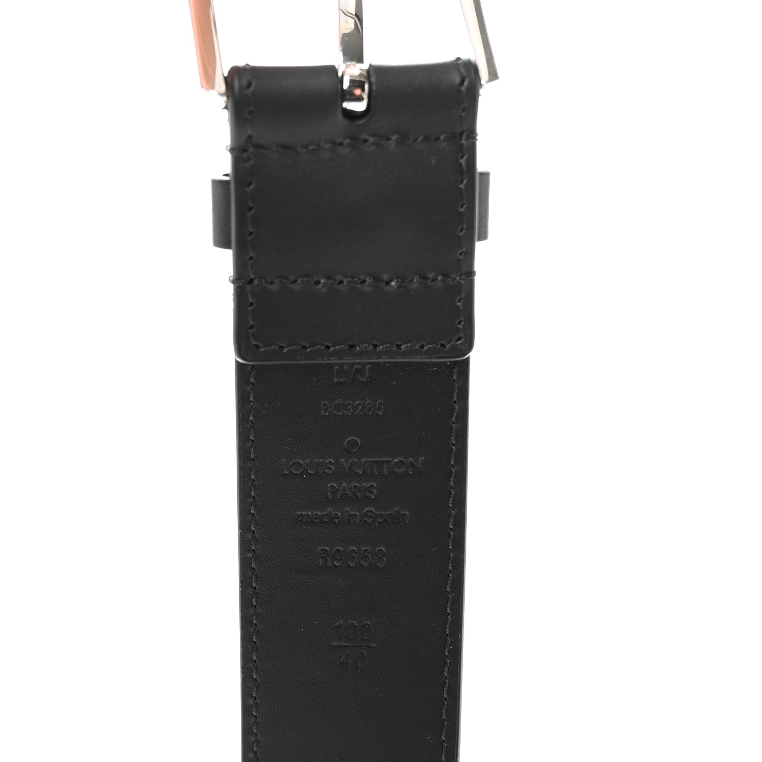 Calfskin Vendome 35mm Uniform Belt 100 40 Black