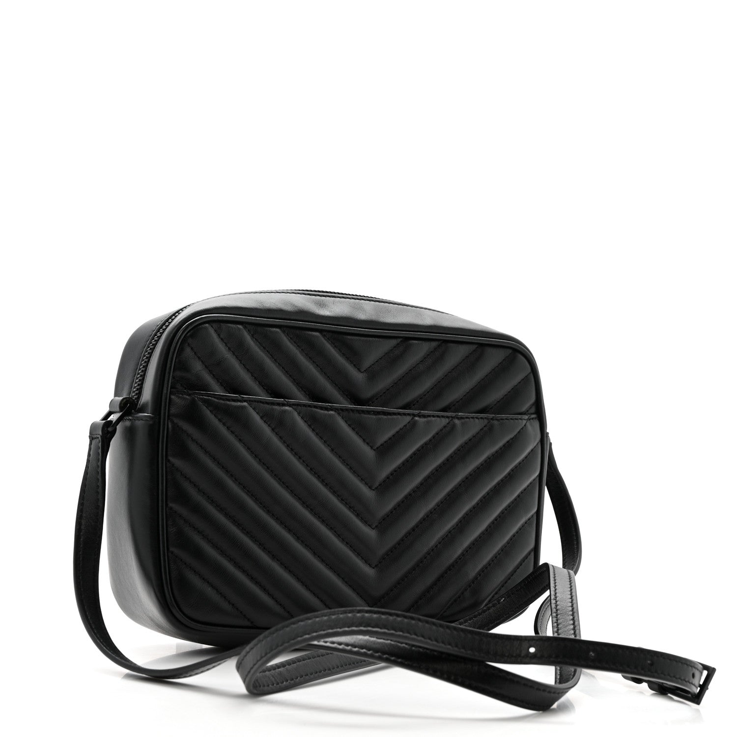 Calfskin Matelasse Monogram Monochrome Lou Camera Bag Black