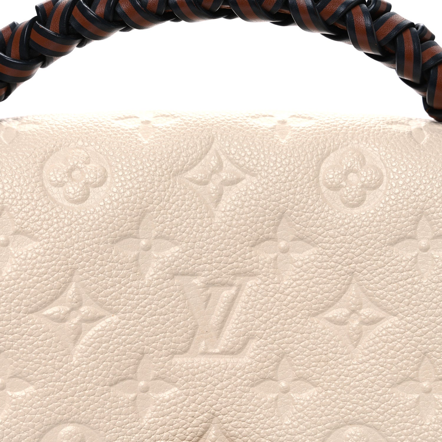 Empreinte Braided Pochette Metis Creme Beige Caramel