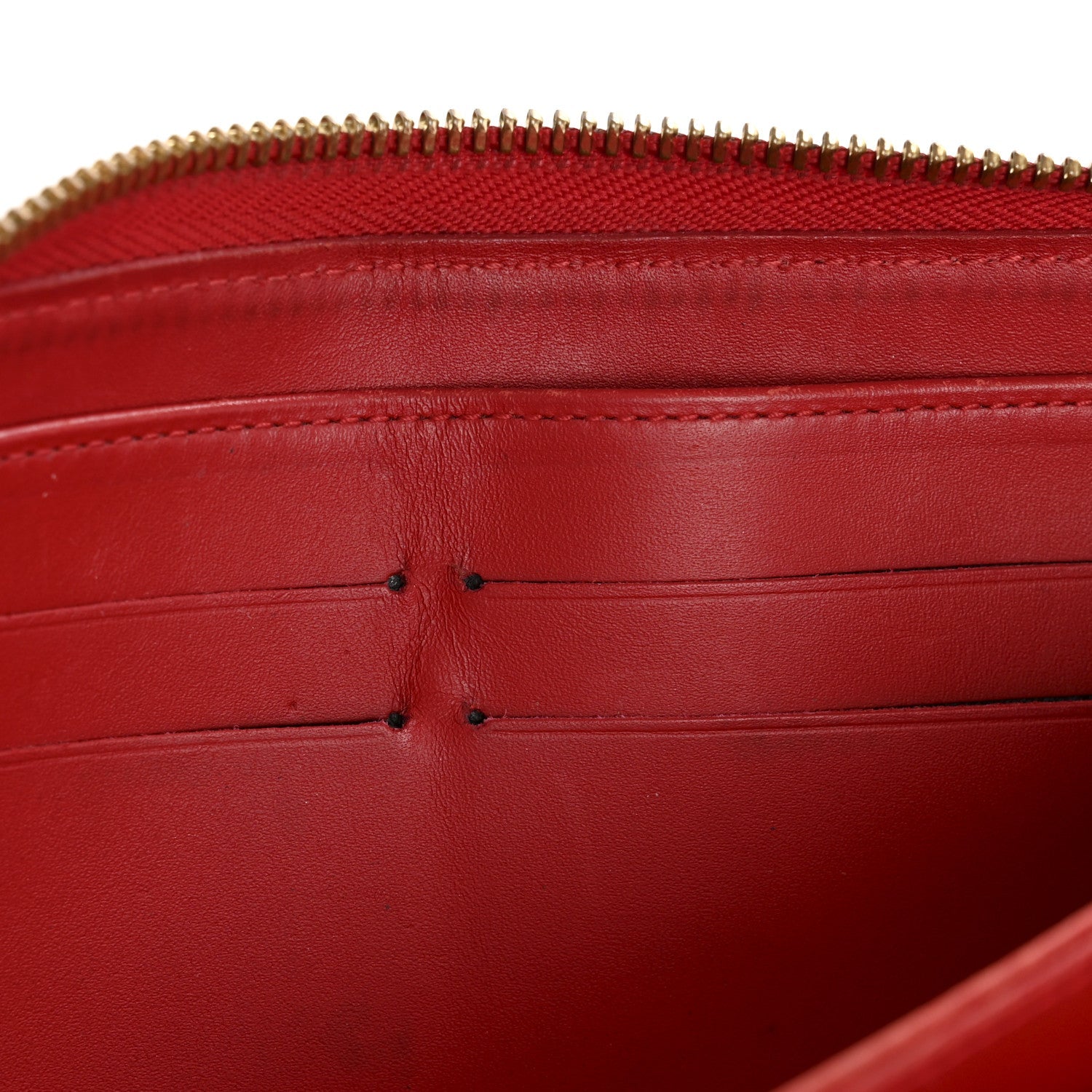 Patent Sweet Monogram Zippy Wallet Pomme D'Amour