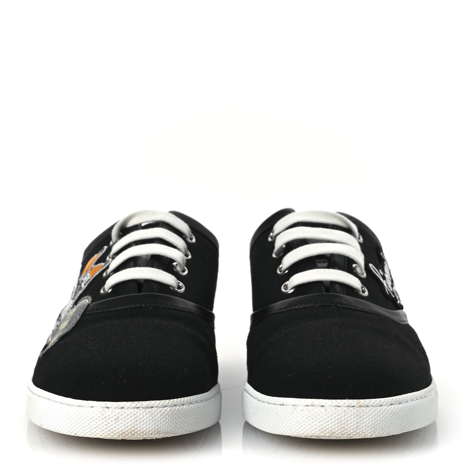 Canvas Embroidered Innocent Sneakers 38 Black