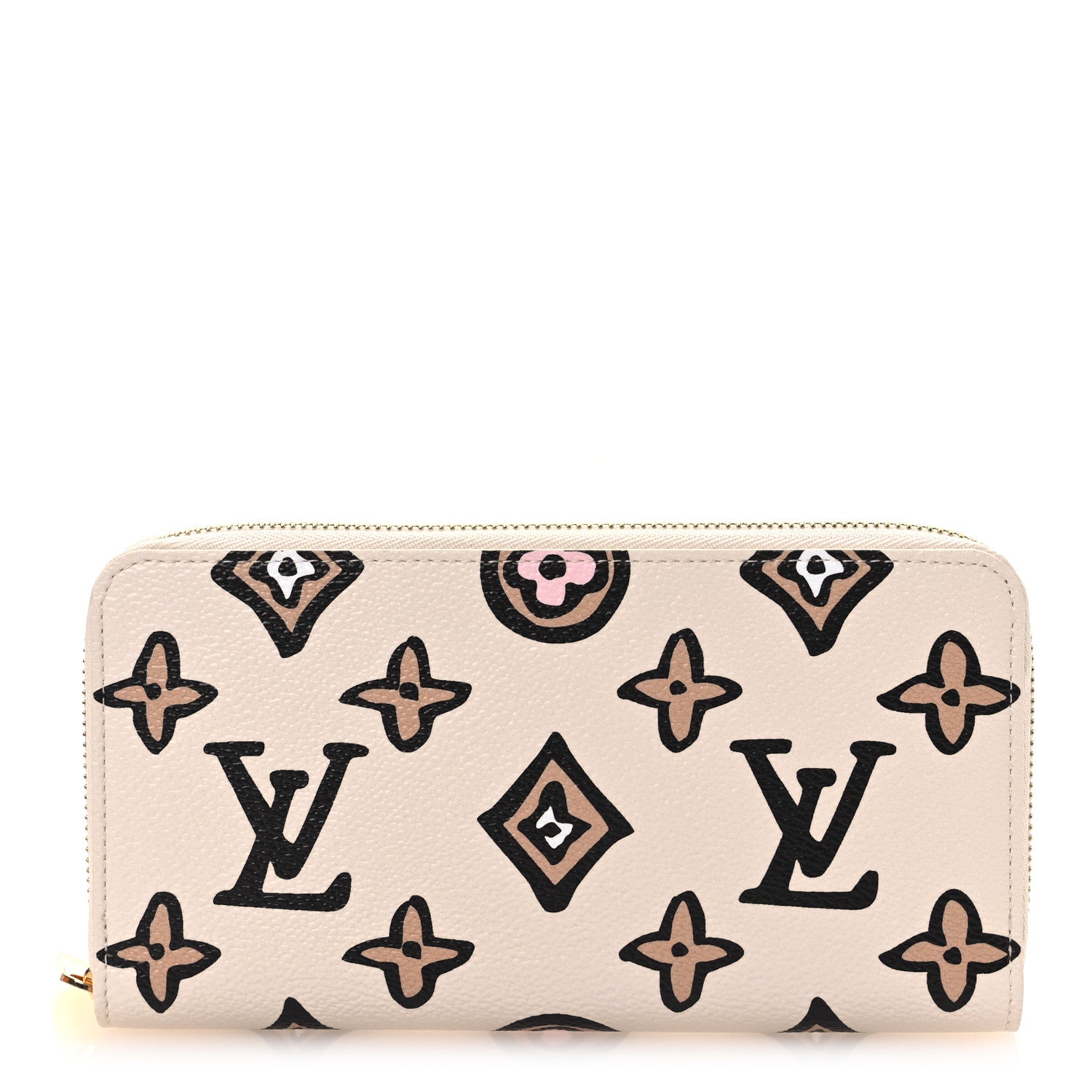 Monogram Giant Wild At Heart Zippy Wallet Creme