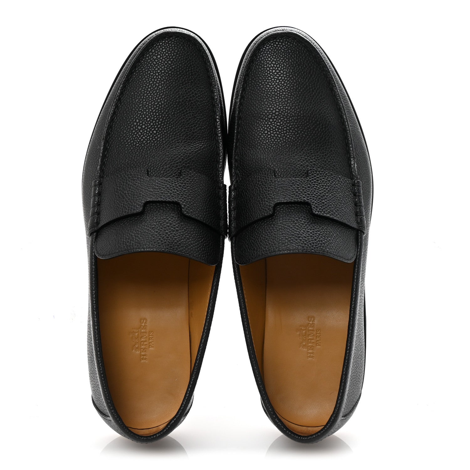 Grained Calfskin Mens Duke Loafer 42 Black