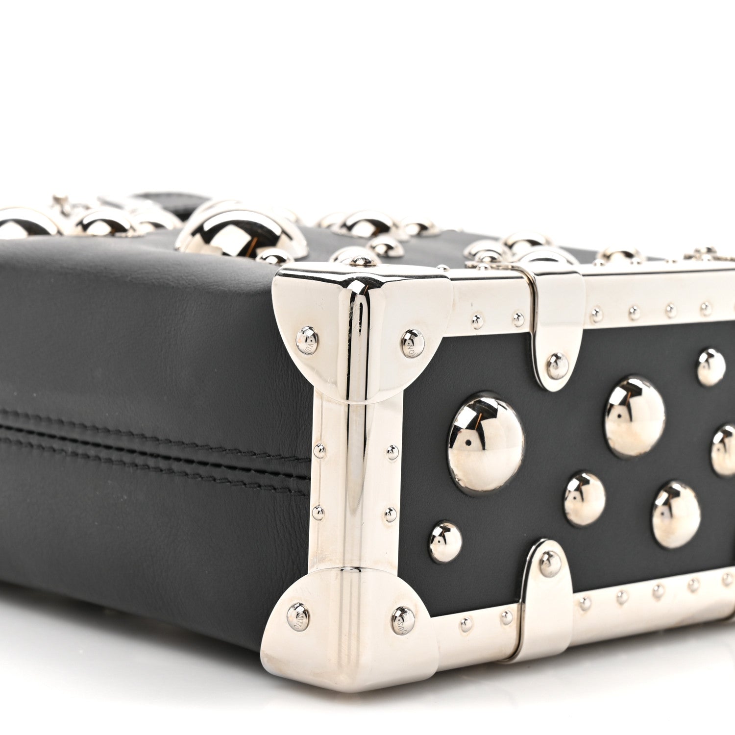 LV X YK Taurillon Brass Metal Dots Side Trunk Black