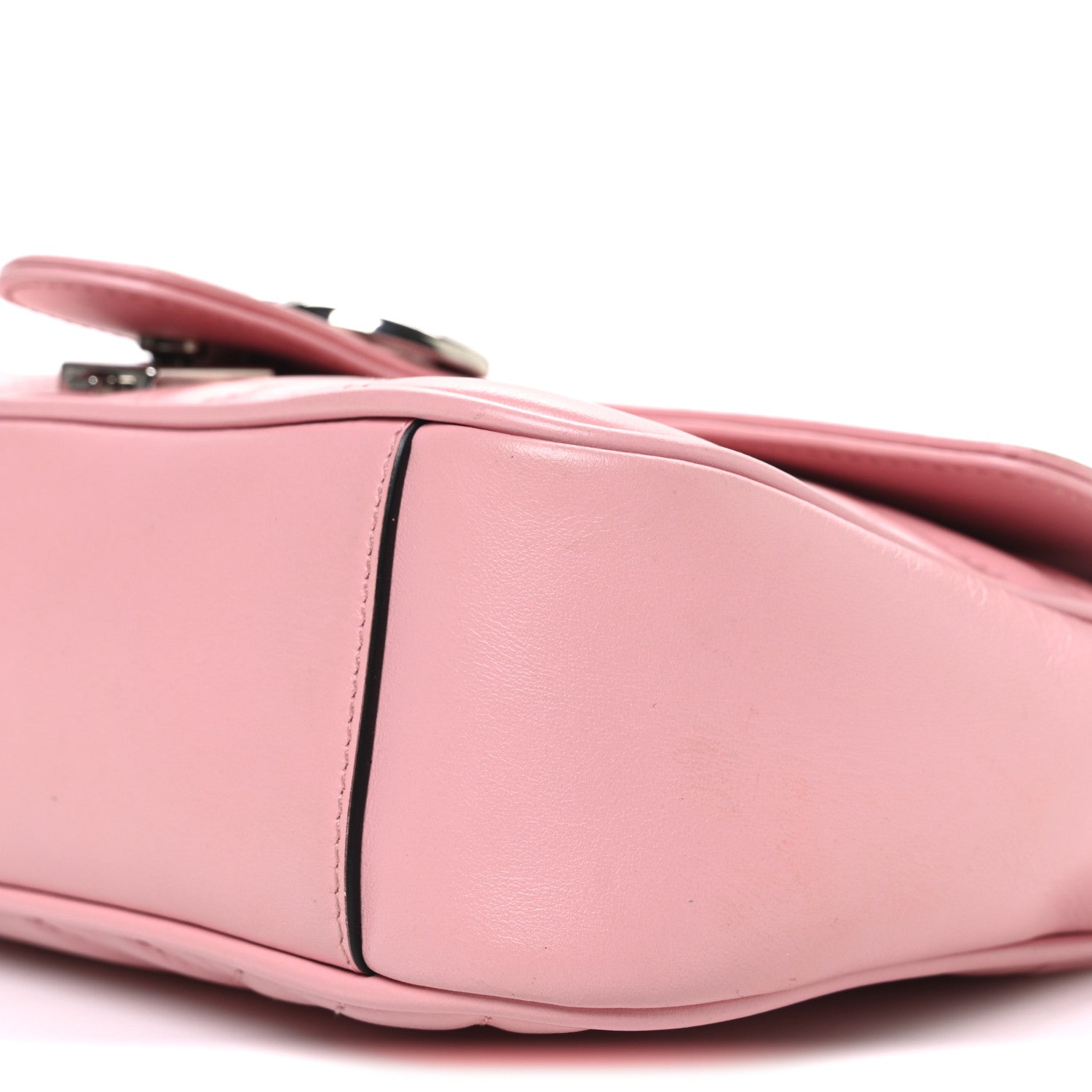 Calfskin Matelasse Small GG Marmont Shoulder Bag Wild Rose