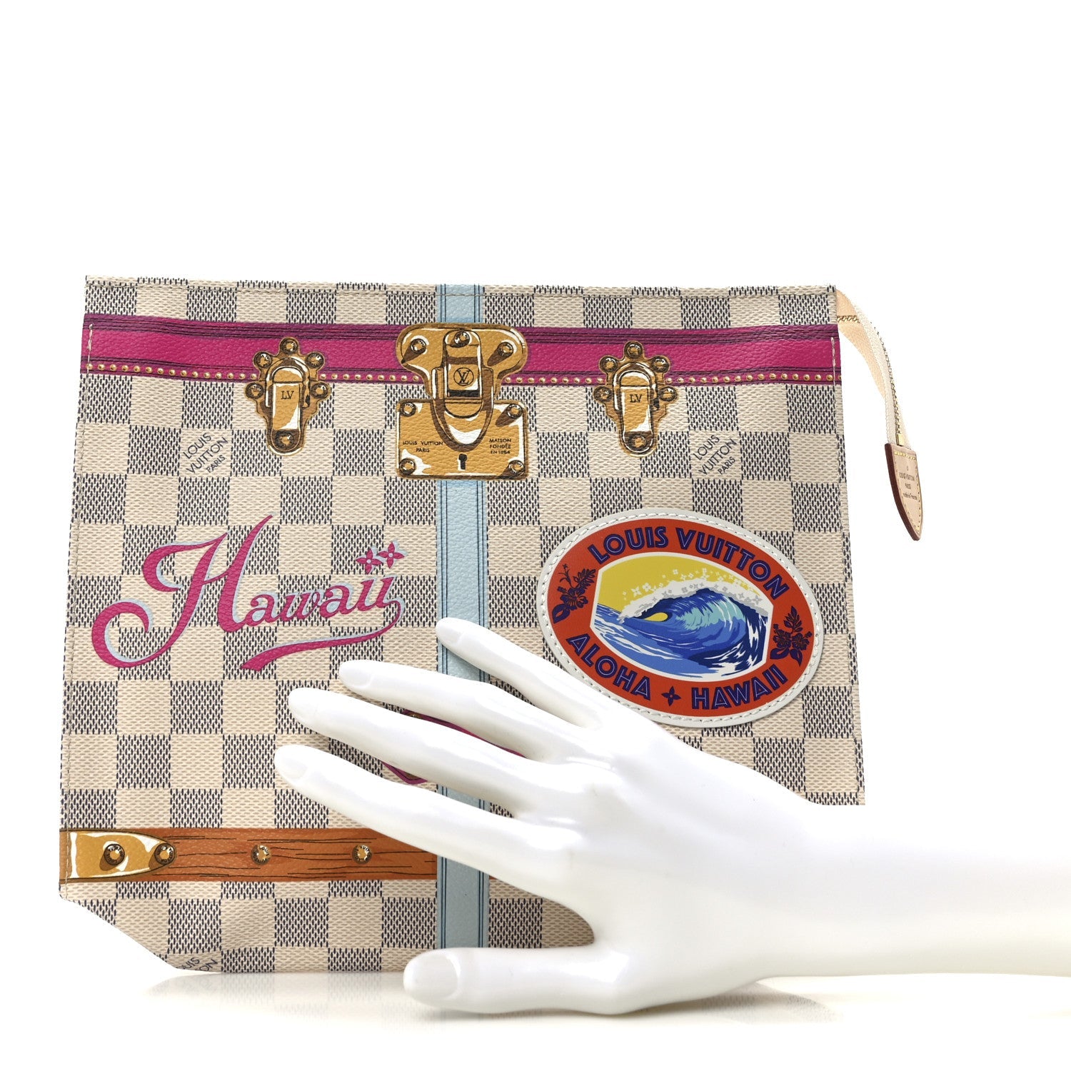 Damier Azur Summer Trunks Hawaii Toiletry Pouch 26