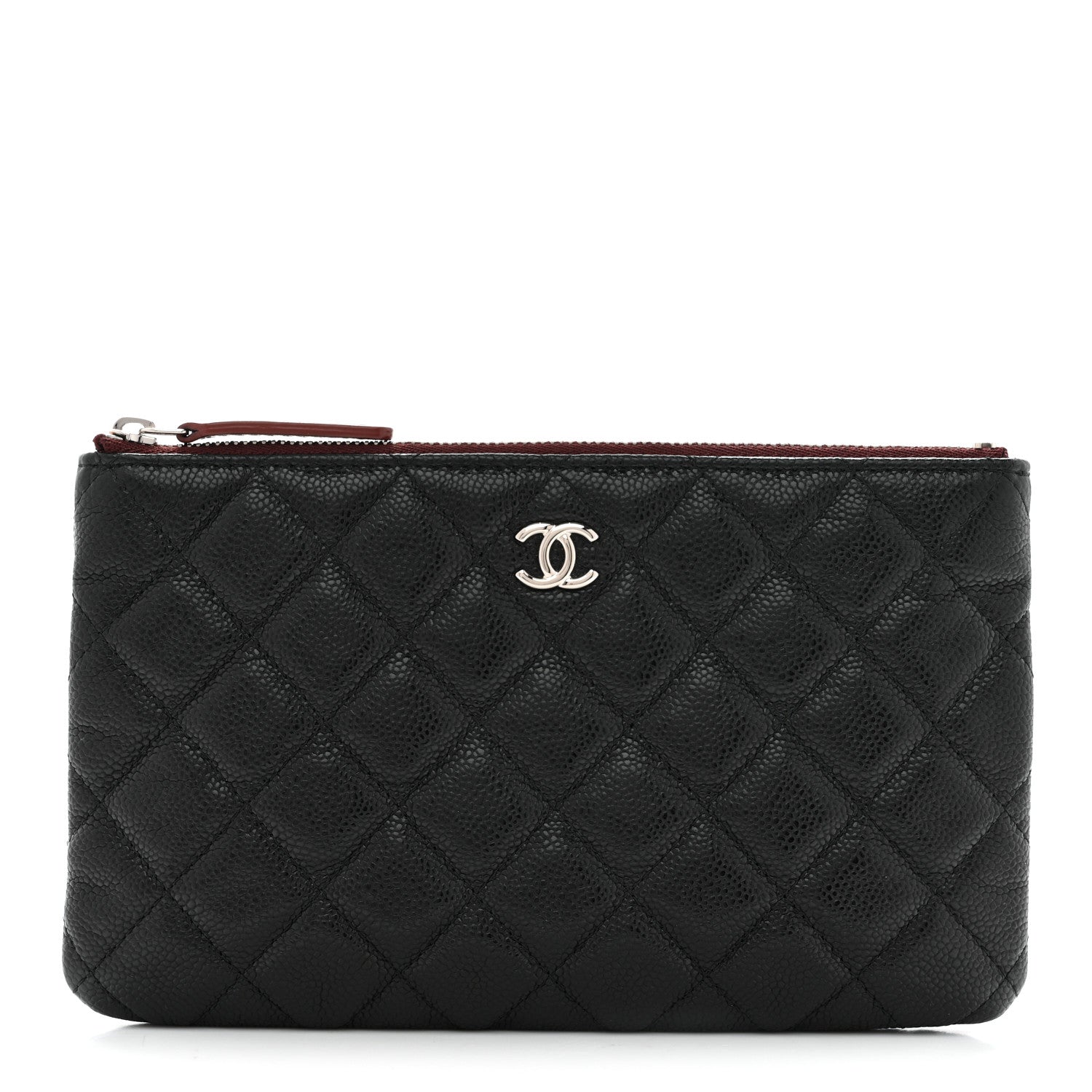 Caviar Quilted Cosmetic Case Black
