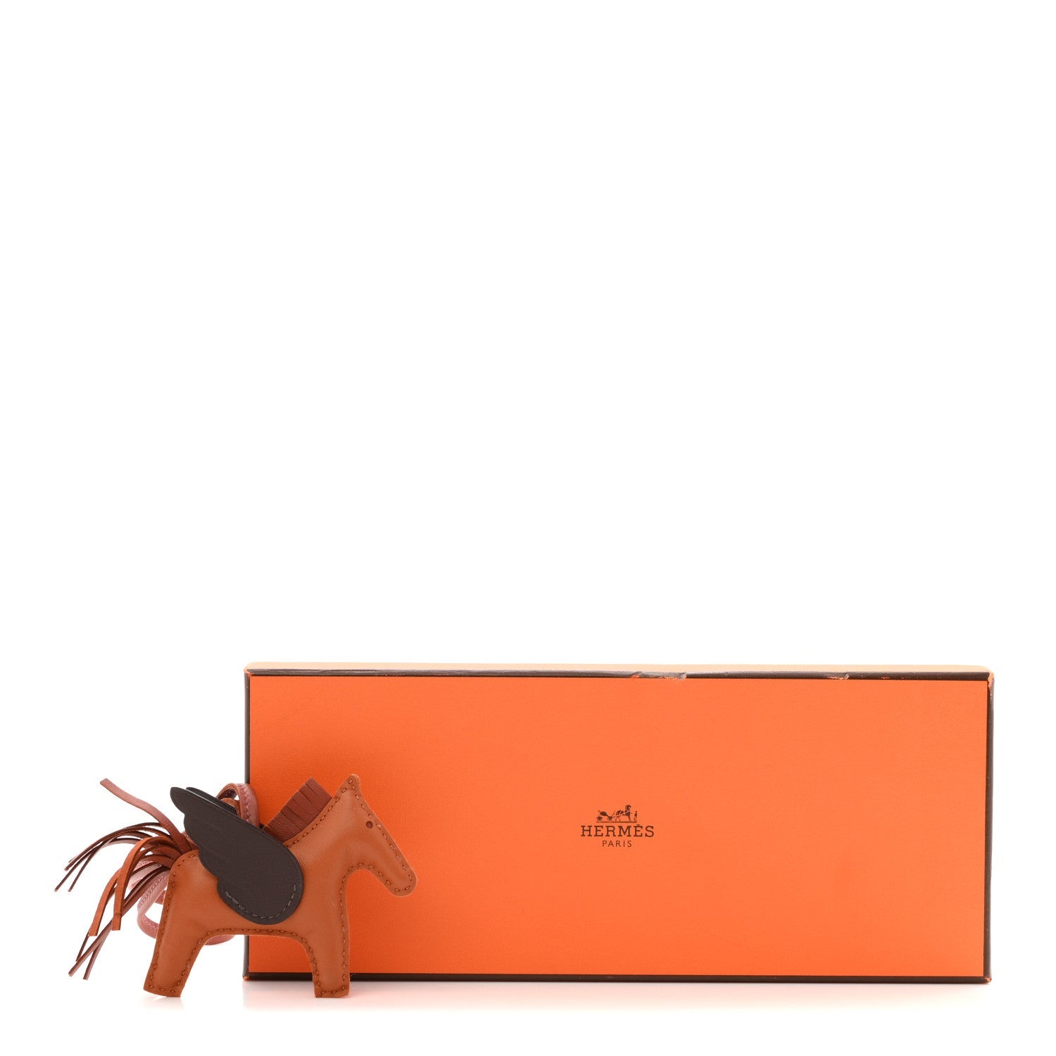 Milo Lambskin Grigri Rodeo Pegase Horse Bag Charm PM Pain D'epice Sienne Moka