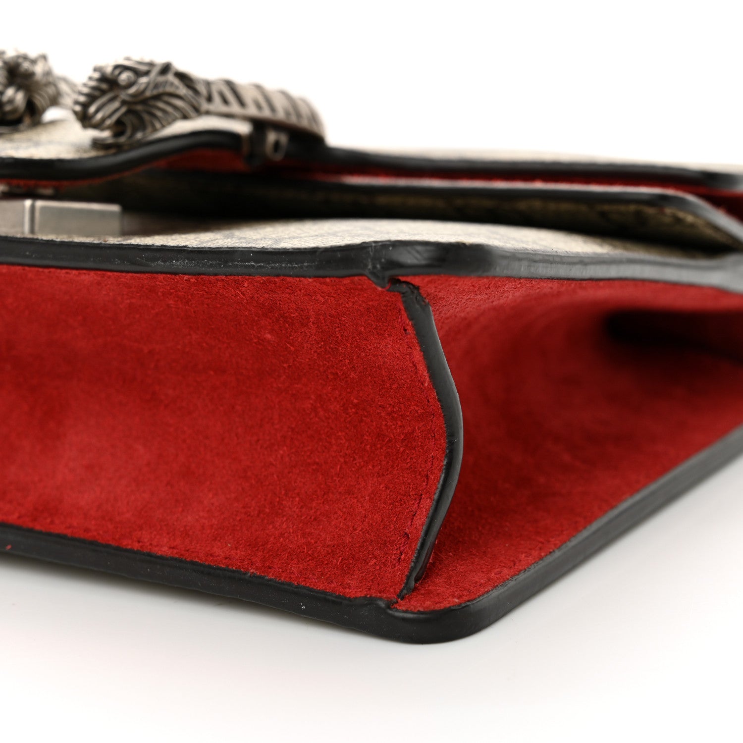 GG Supreme Monogram Mini Dionysus Shoulder Bag Hibiscus Red
