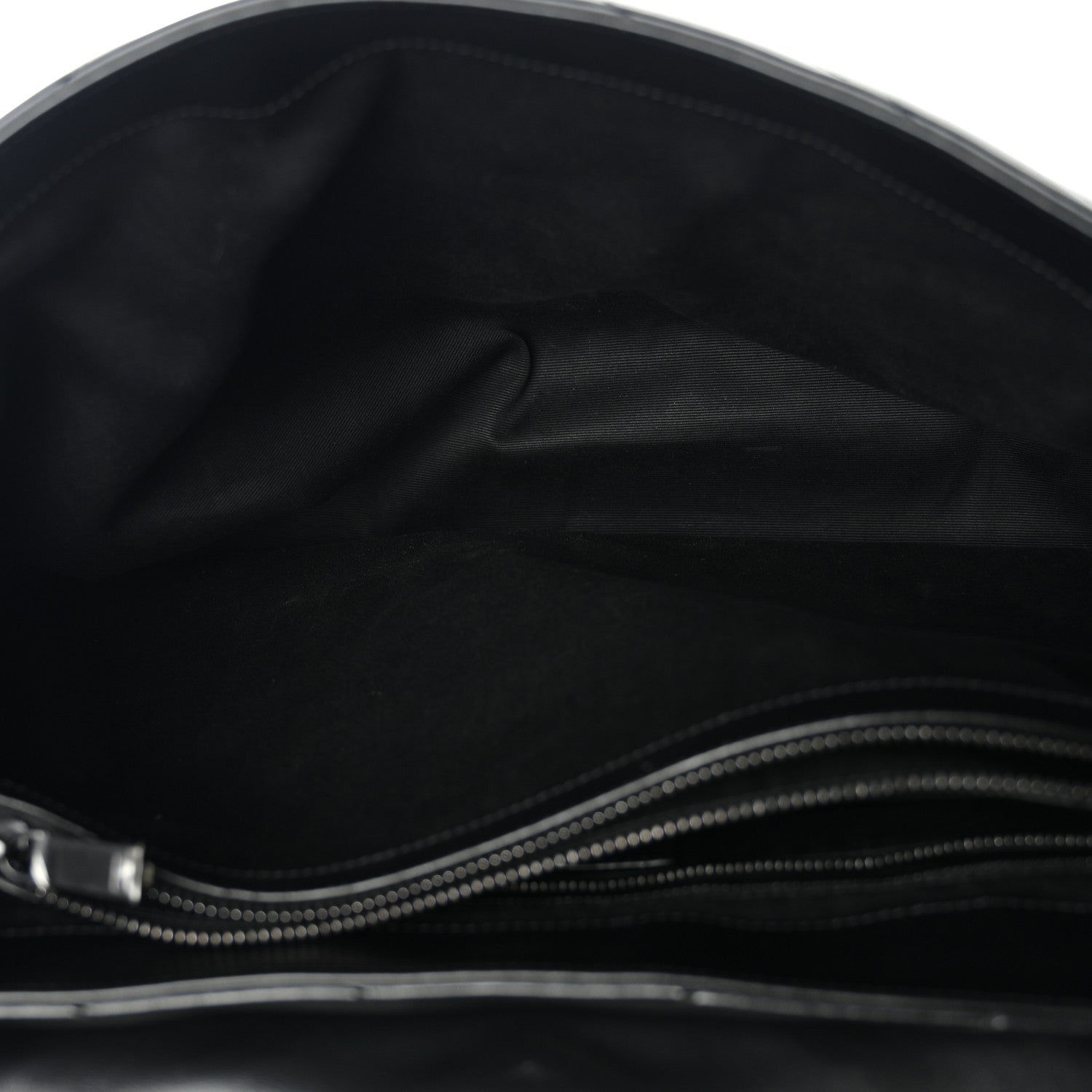 Calfskin Y Quilted Monogram Monochrome Large Loulou Chain Satchel Black