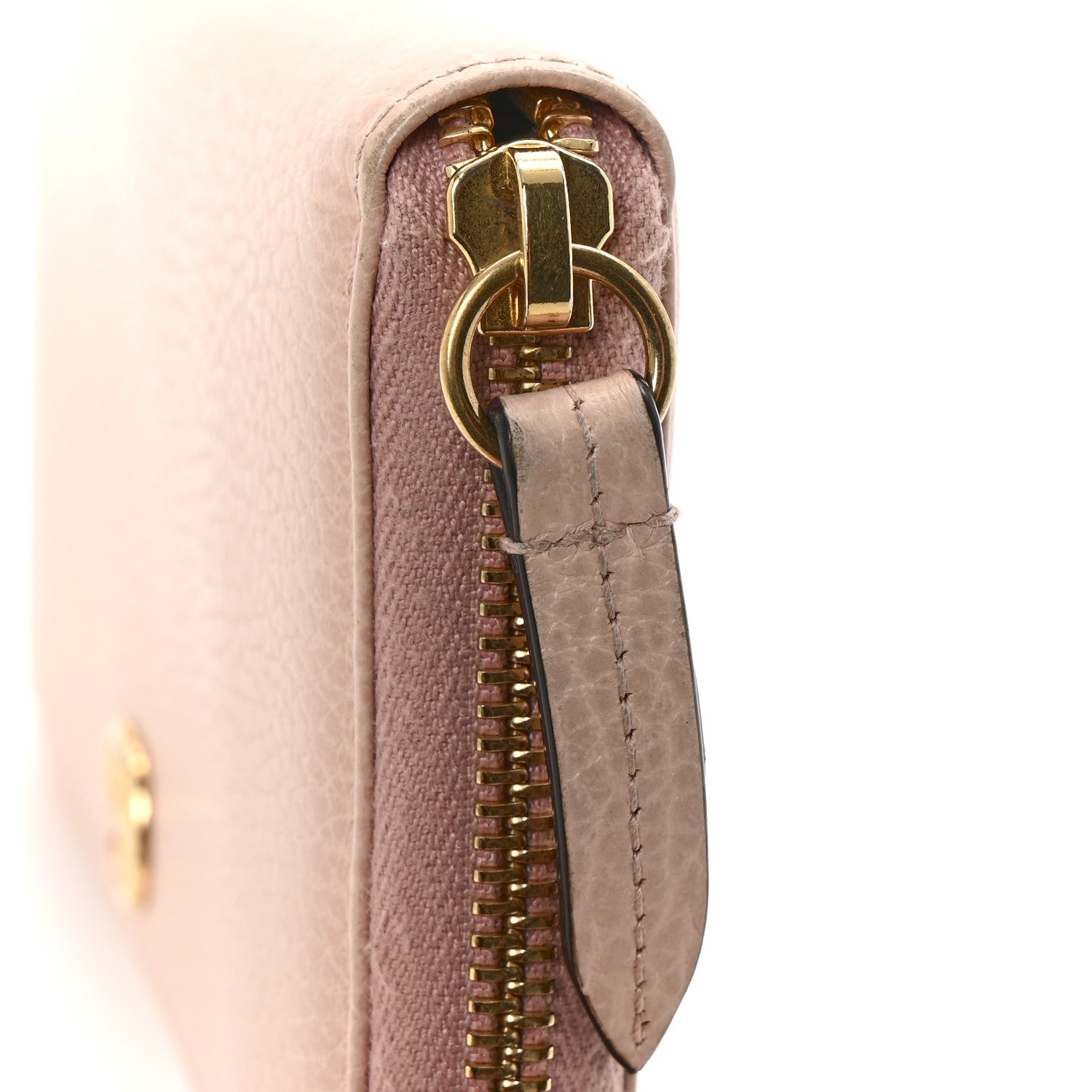 Dollar Calfskin GG Marmont Zip Around Wallet Perfect Pink