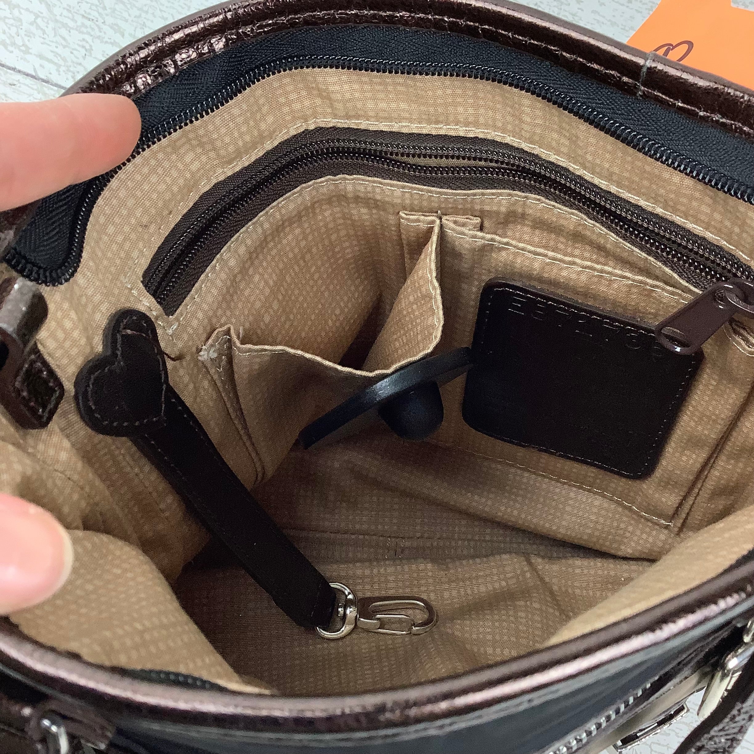 Handbag Leather By Brighton, Size: Small