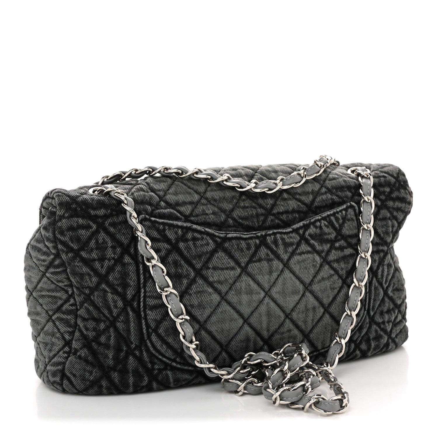 Denim Quilted Denimpression Flap Grey Black