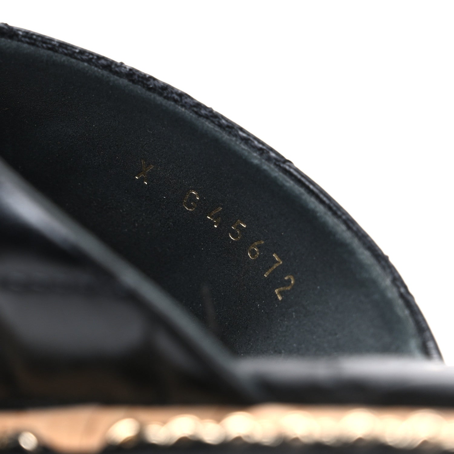 Lambskin Quilted Chain CC Sandals 36 Black