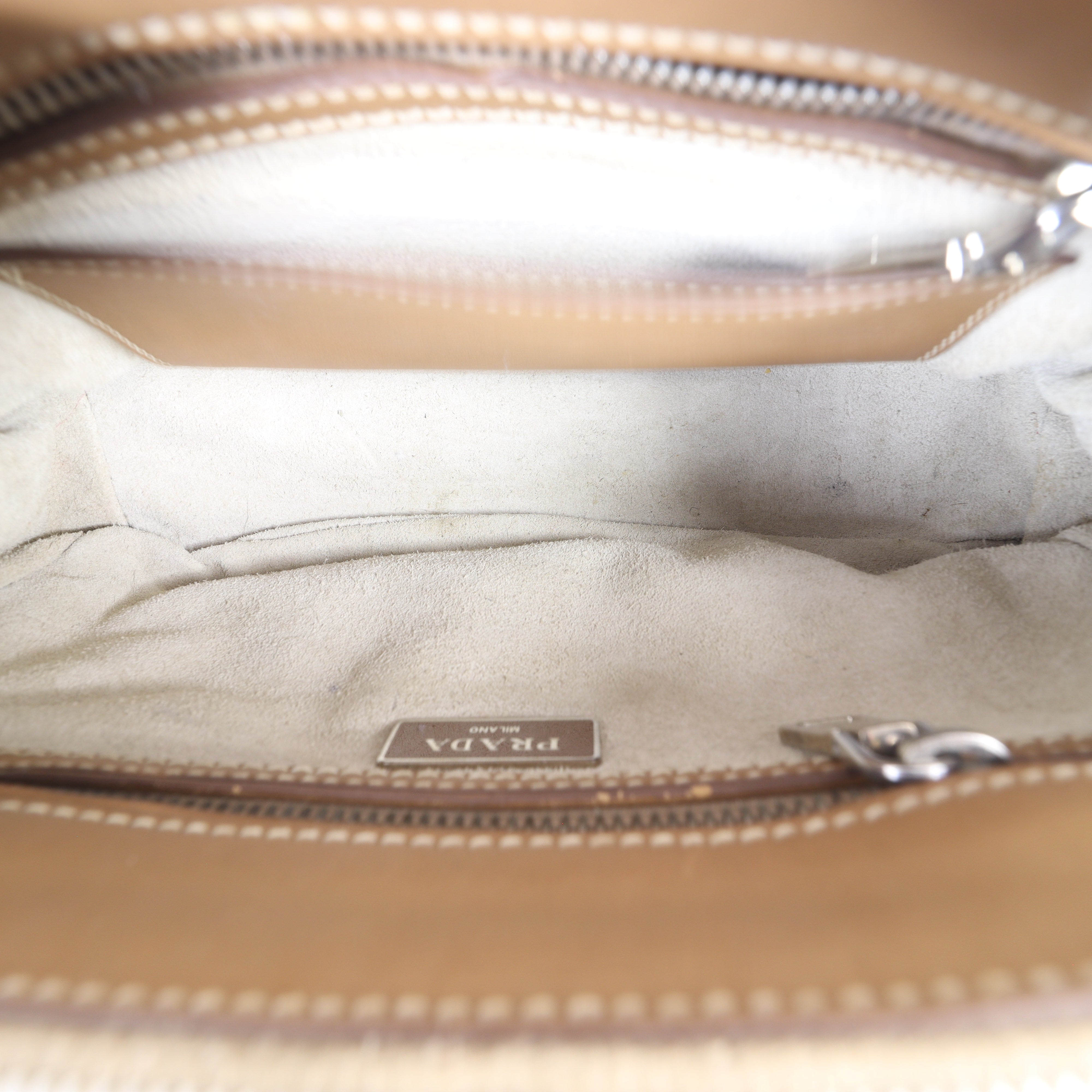 Prada City Calf Galleria Double Zip Tote Mini