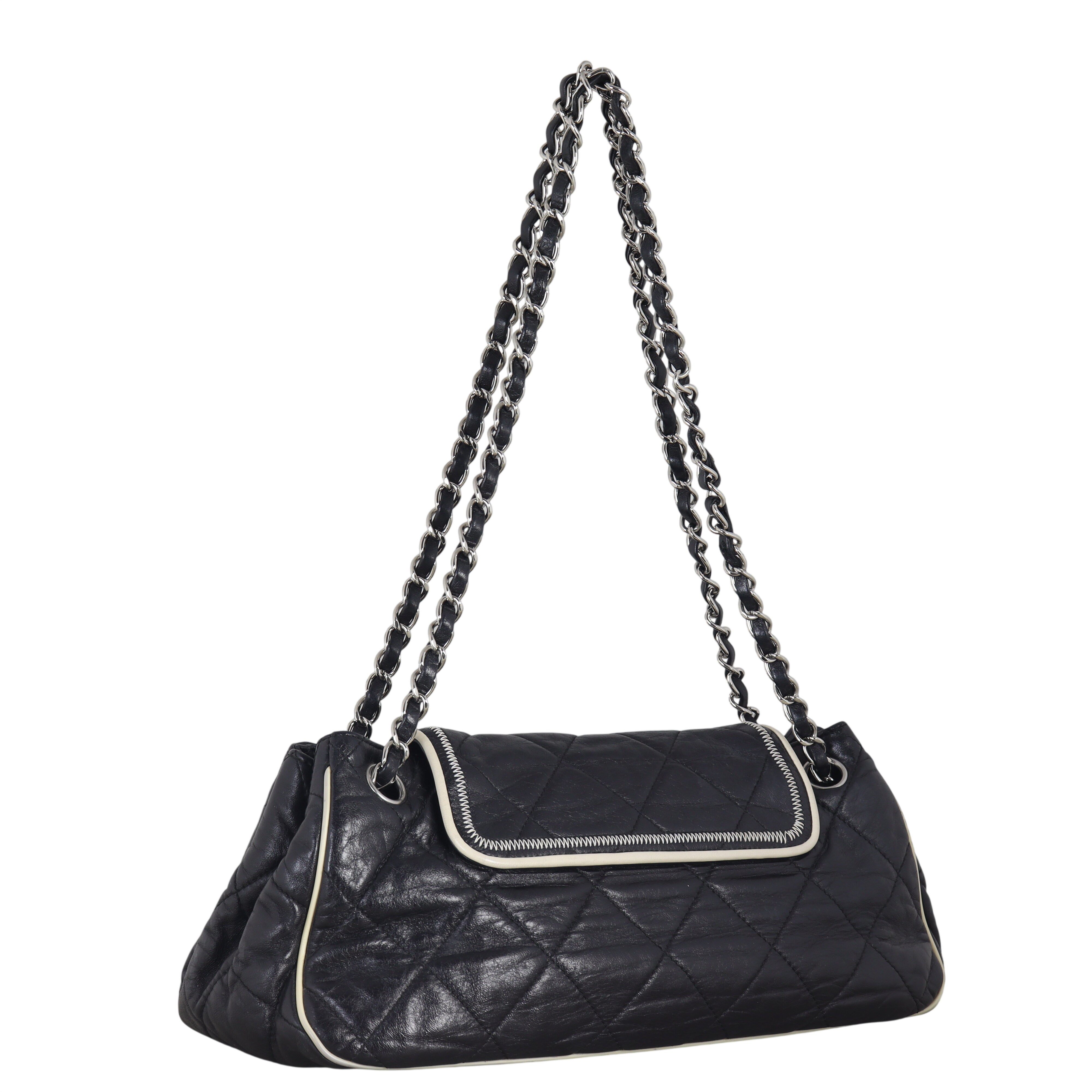 Chanel East West Accordion Flap Bag