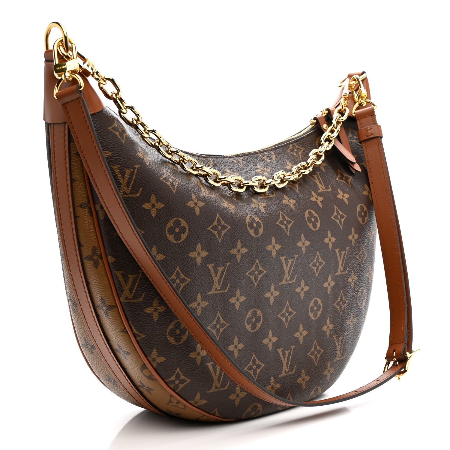 Reverse Monogram Loop Hobo