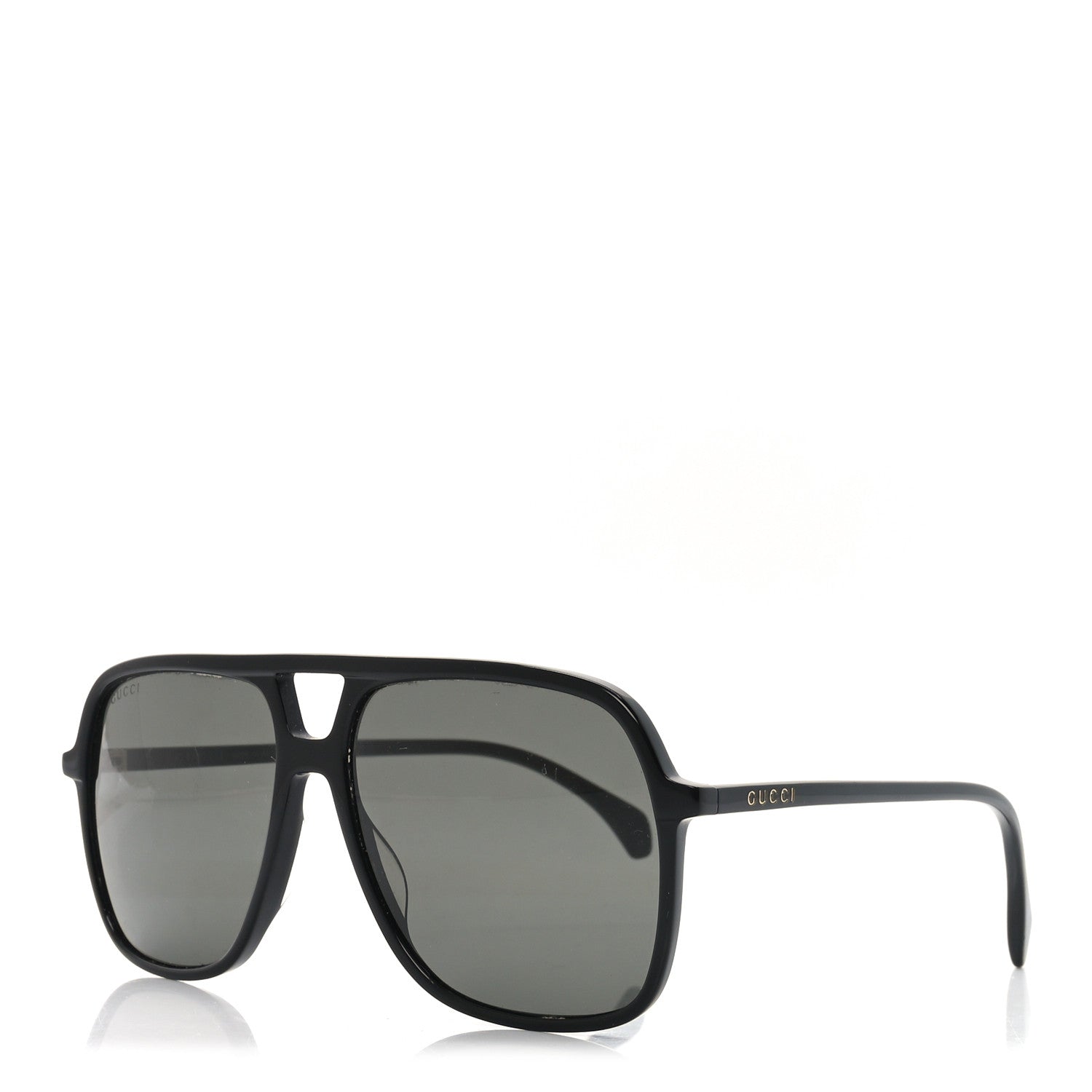Acetate Brow Bar Aviator Sunglasses GG0545S Black