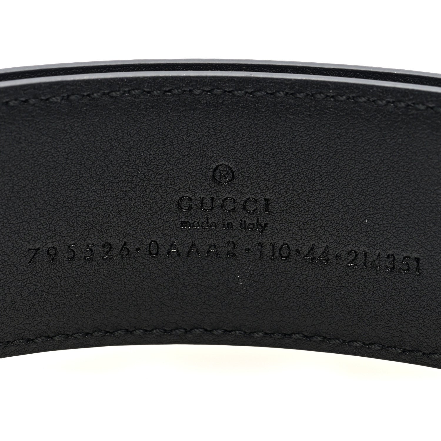 Plutone Calfskin Geometric Double G 40mm Belt 110 44 Black