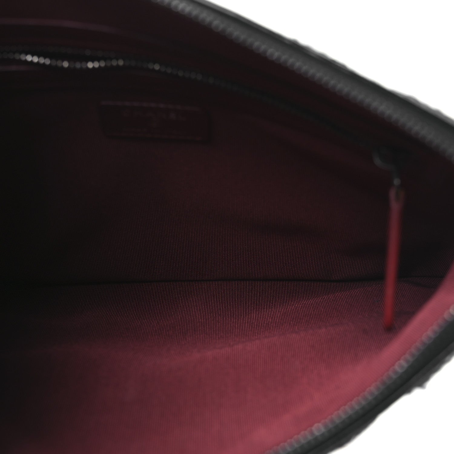 Tweed Calfskin Quilted Medium Cosmetic Pouch Black White