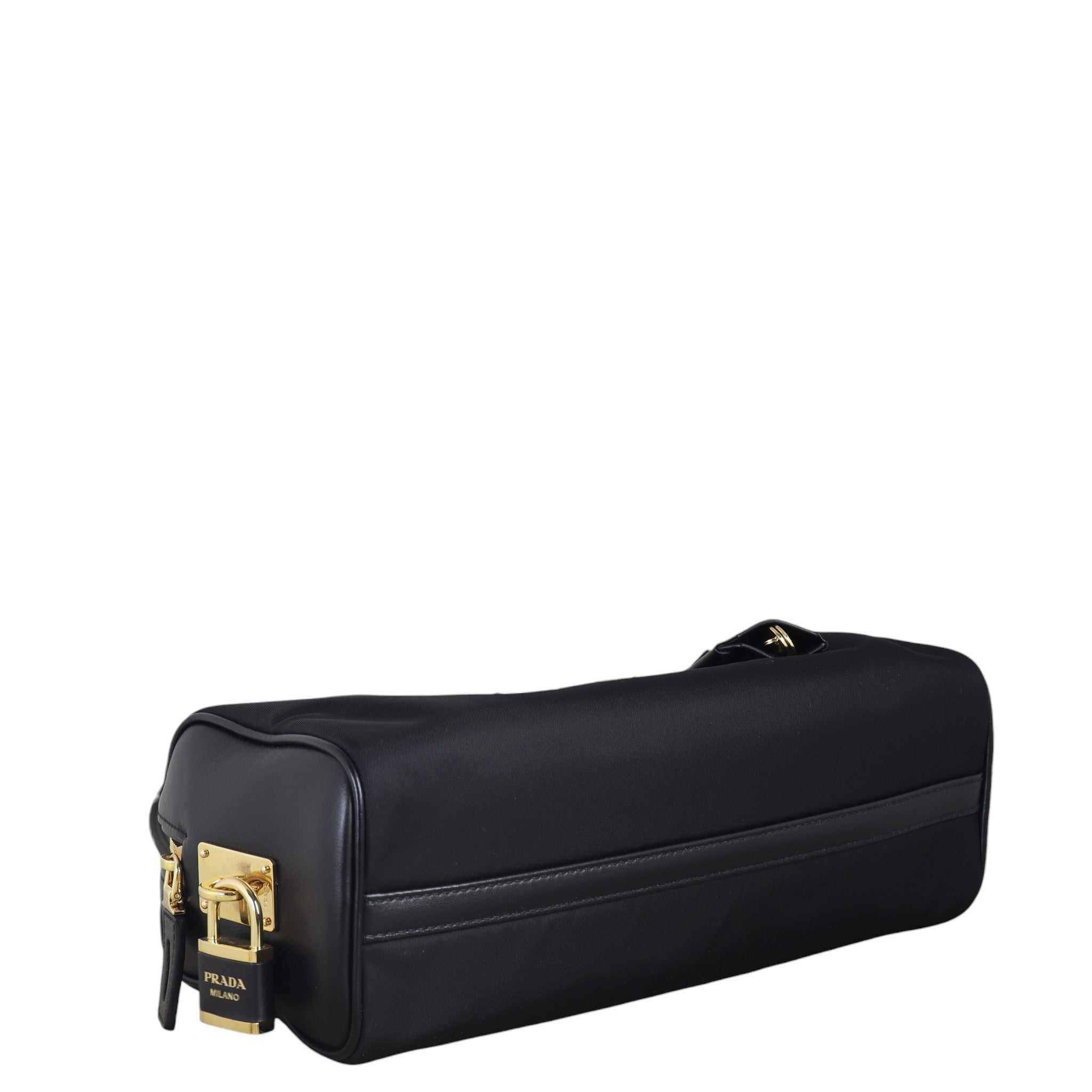 Prada Re-Nylon Padlock Shoulder Bag Medium