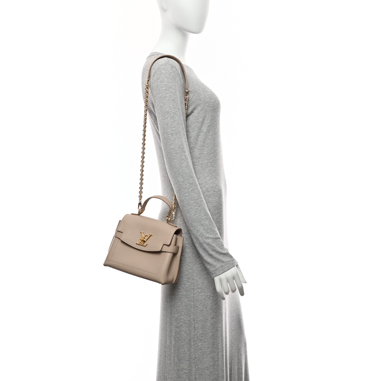 Soft Calfskin Mini Lockme Ever Greige