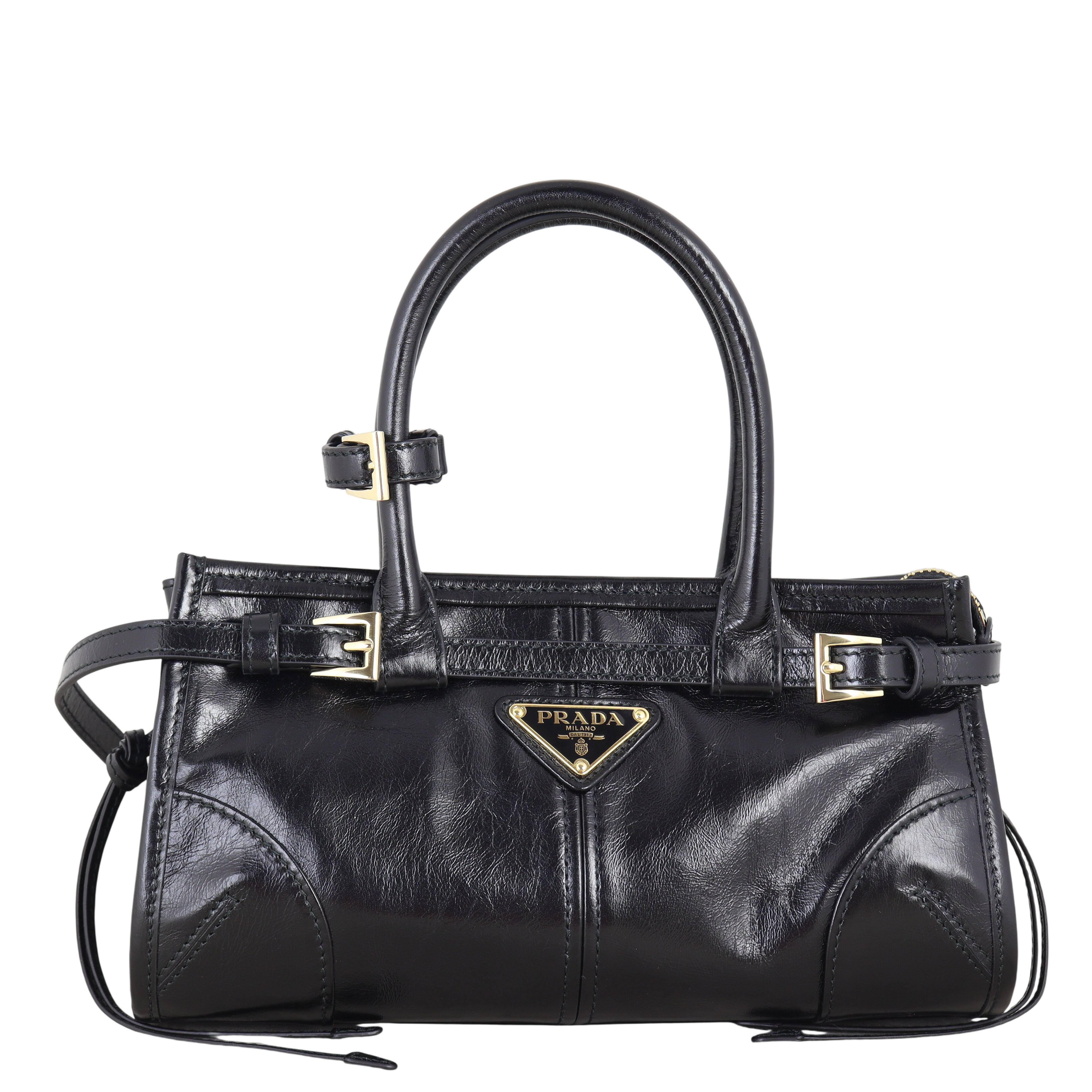 Prada Vitello Shine Bonnie Shoulder Bag Mini